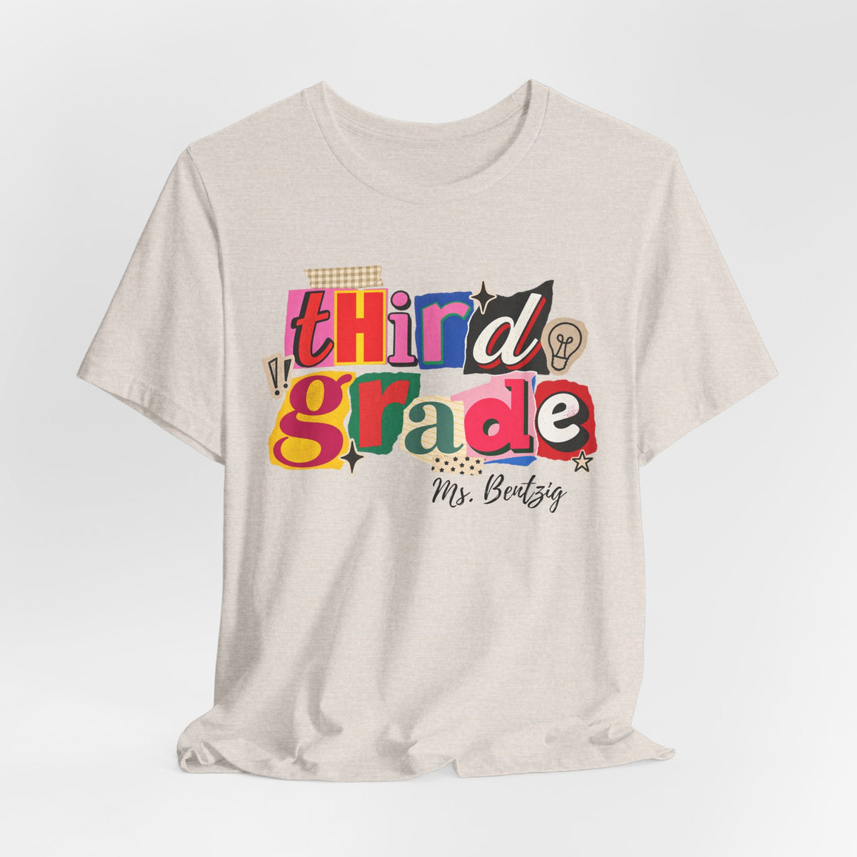 Bentzig- Third Grade Teacher T-Shirt – Personalized