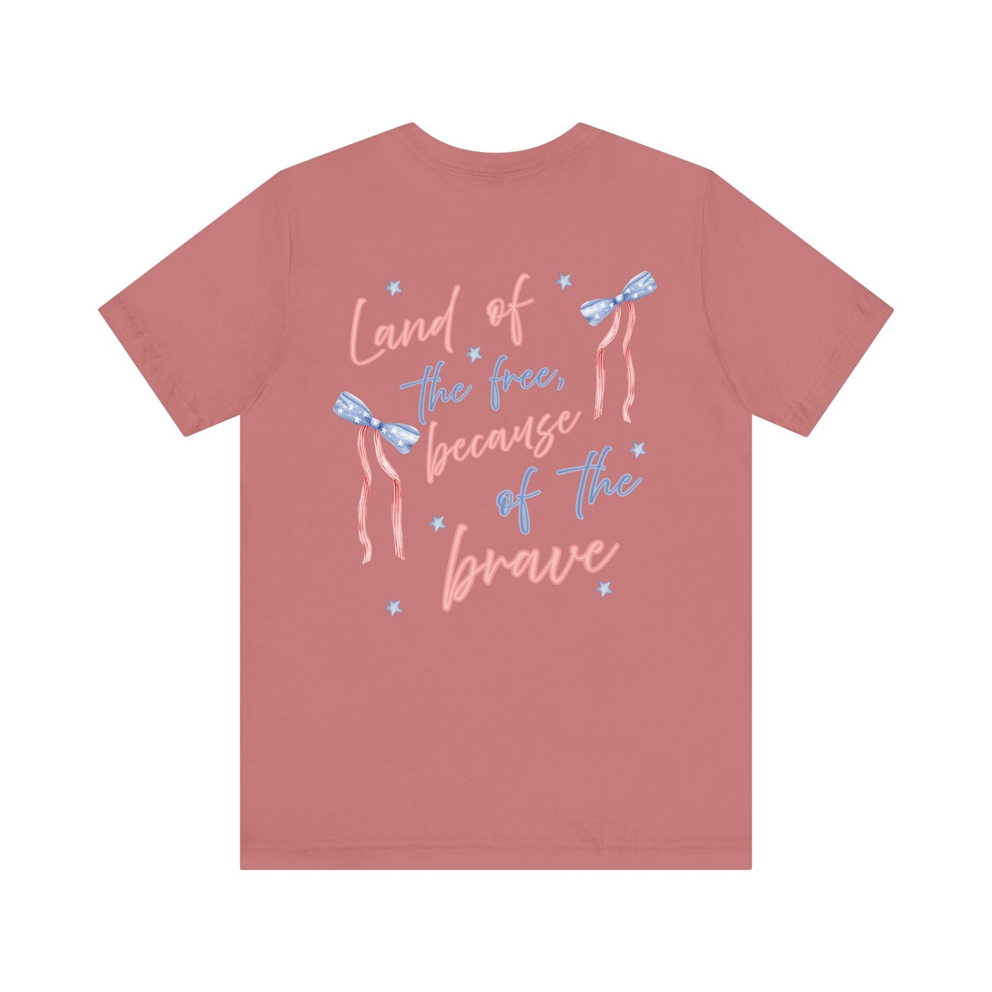 Land of the Free Tee with Bow | Perfect for all of America's Holidays