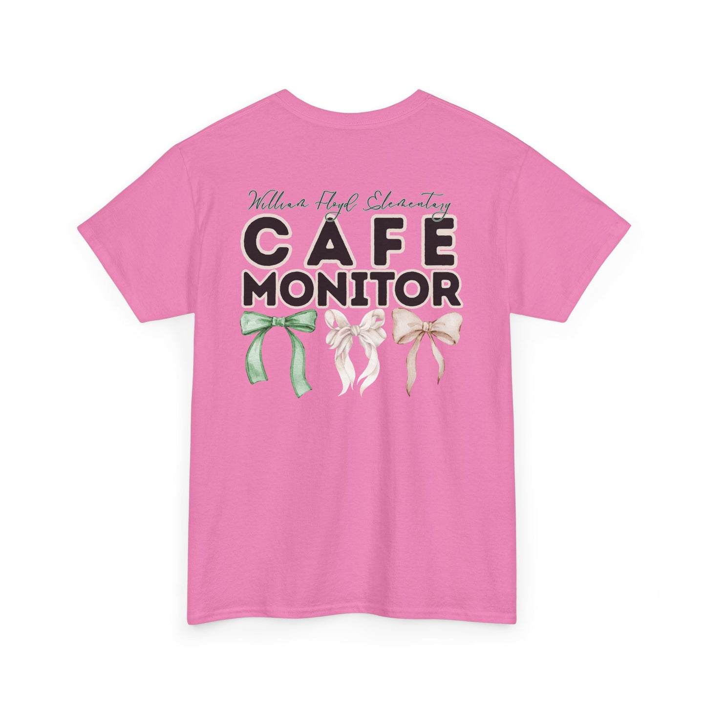 WFE Cafe Monitor and Bows- Unisex Heavy Cotton Tee with Bow Design