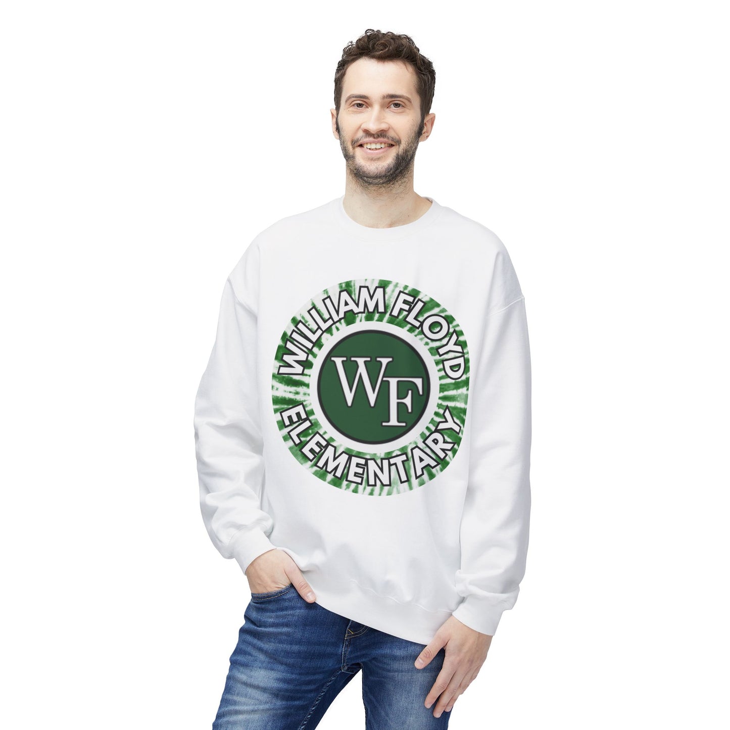 WFE Tie Dye Logo- Fleece Crewneck Sweatshirt