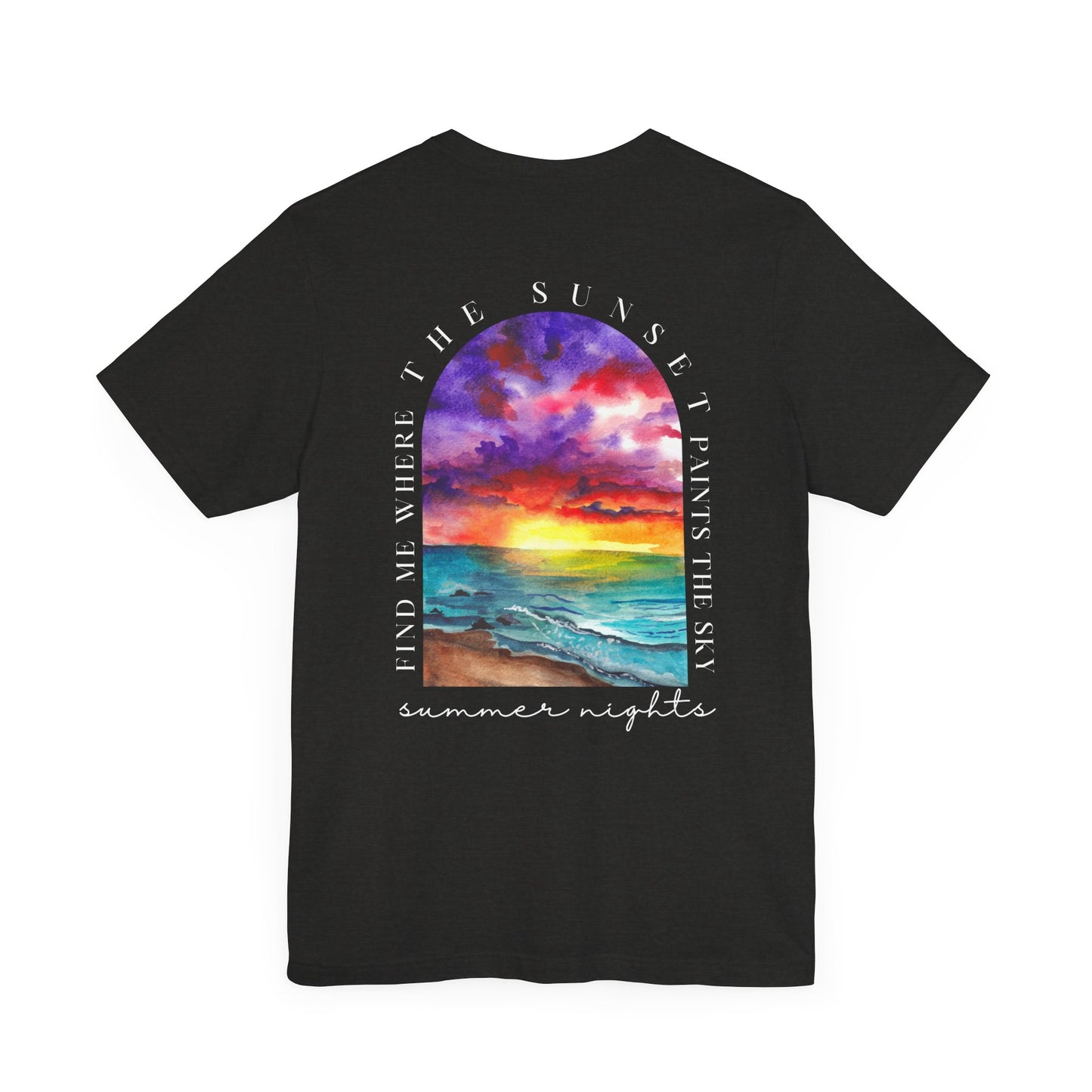 Sunset Lovers Tee, Summer Vibes T-Shirt, Unisex Graphic Tee, Beach Sunset Shirt
