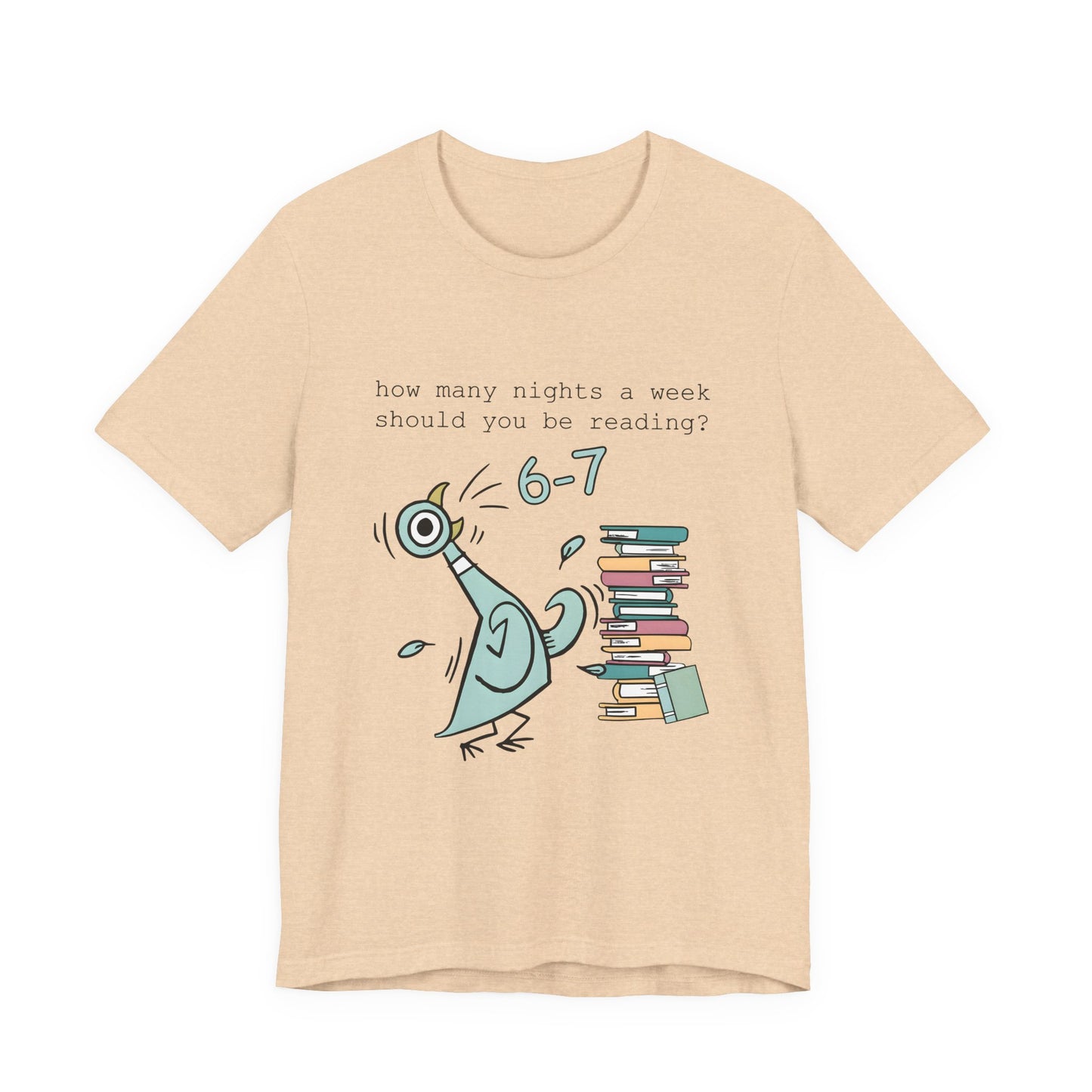 Pigeon Reading- 6 7 — Teacher Unisex T‑Shirt