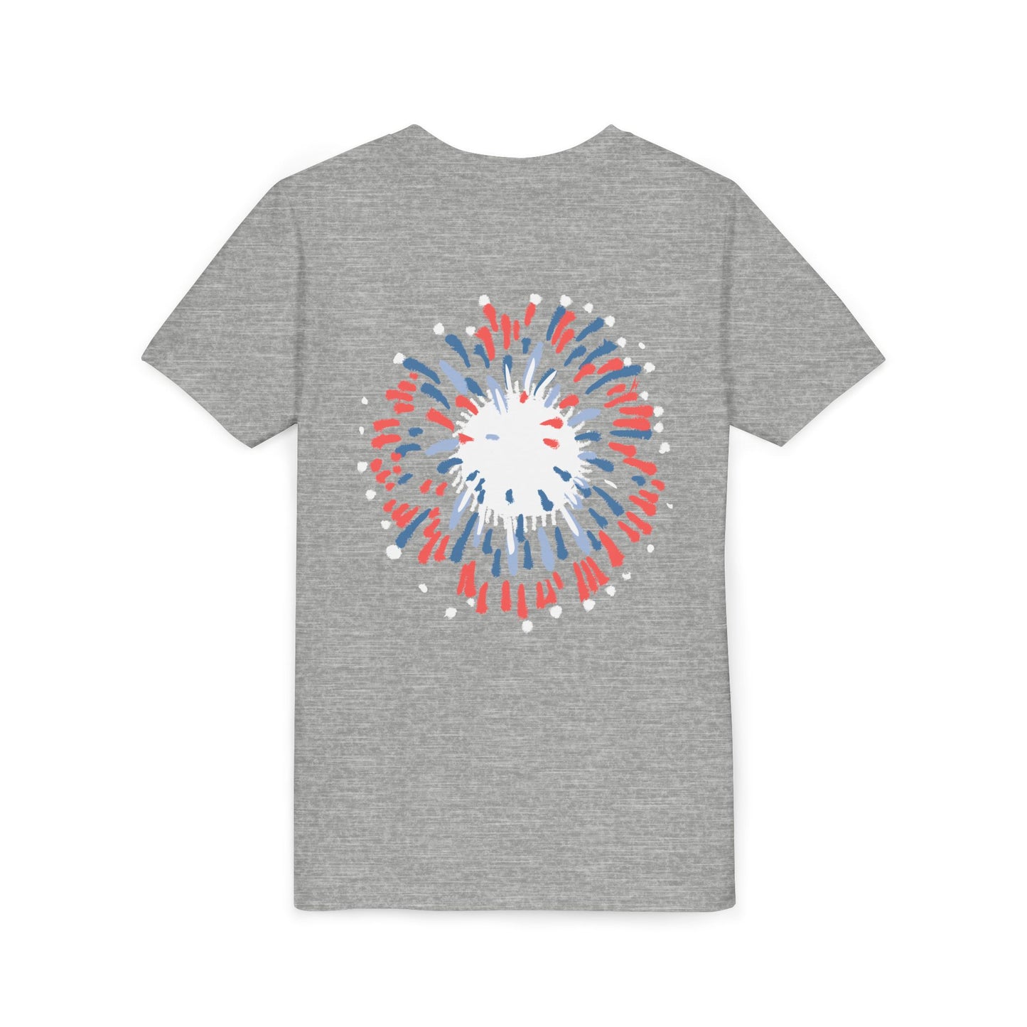 Patriotic Youth Tee for Girls, USA - Kids Short Sleeve Shirt, Holiday Mini