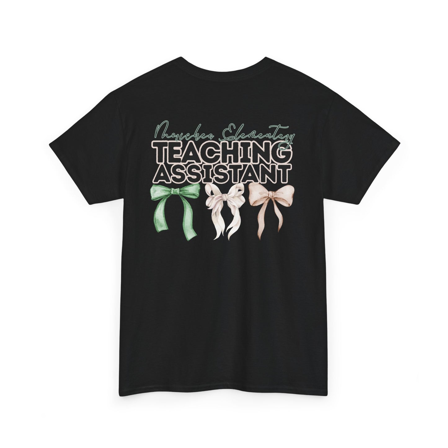 Moriches- Teaching Assistant and Bows- Unisex Heavy Cotton Tee with Bow Design