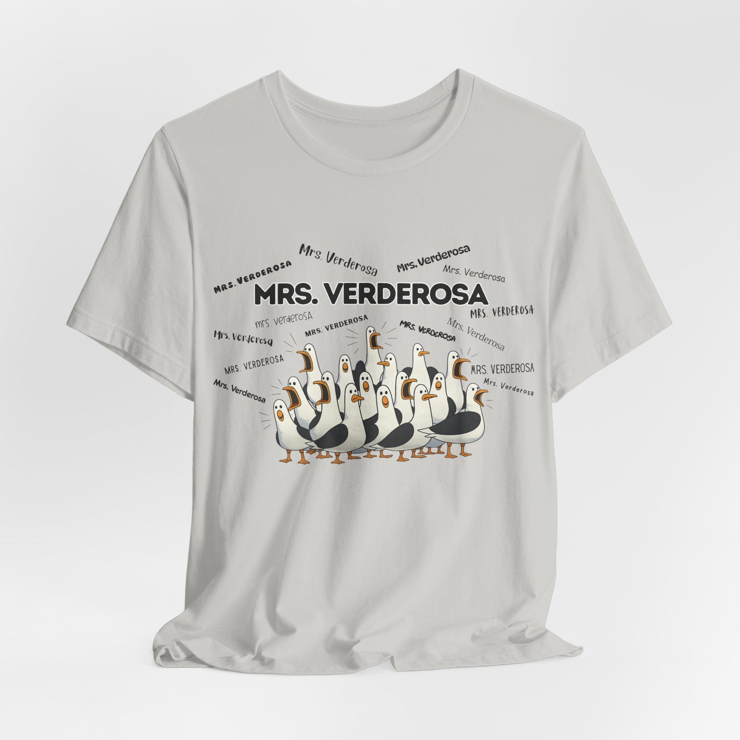 Mrs. Verderosa Penguin Choir T-Shirt — Funny Teacher Personalized Tee