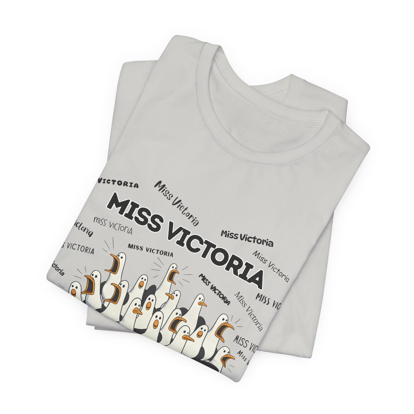 Miss Victoria- Penguin Choir T-Shirt — Funny Teacher Personalized Tee