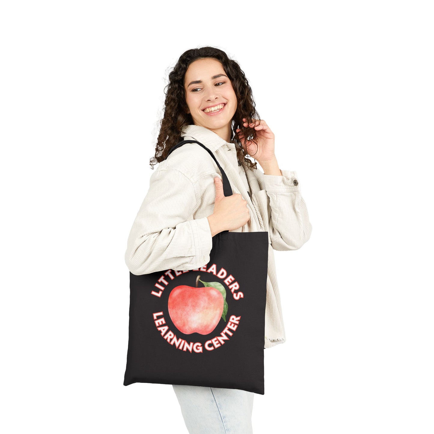 Little Leaders w/ Apple Design Cotton Canvas Tote Bag