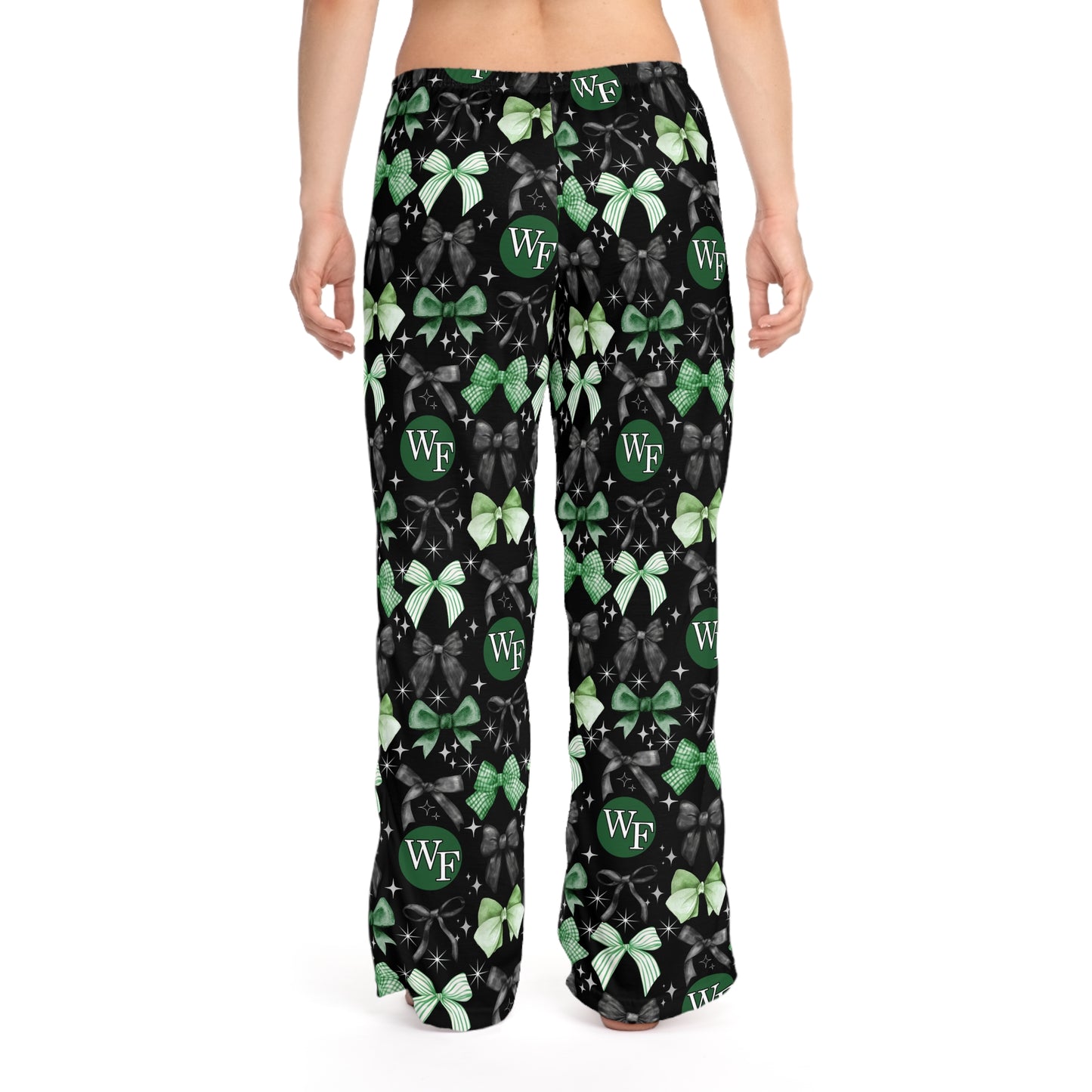 Floyd Strong Green Bow Design Chic Women's Pajama Pants  - Perfect for Cozy Nights and Pajama Days