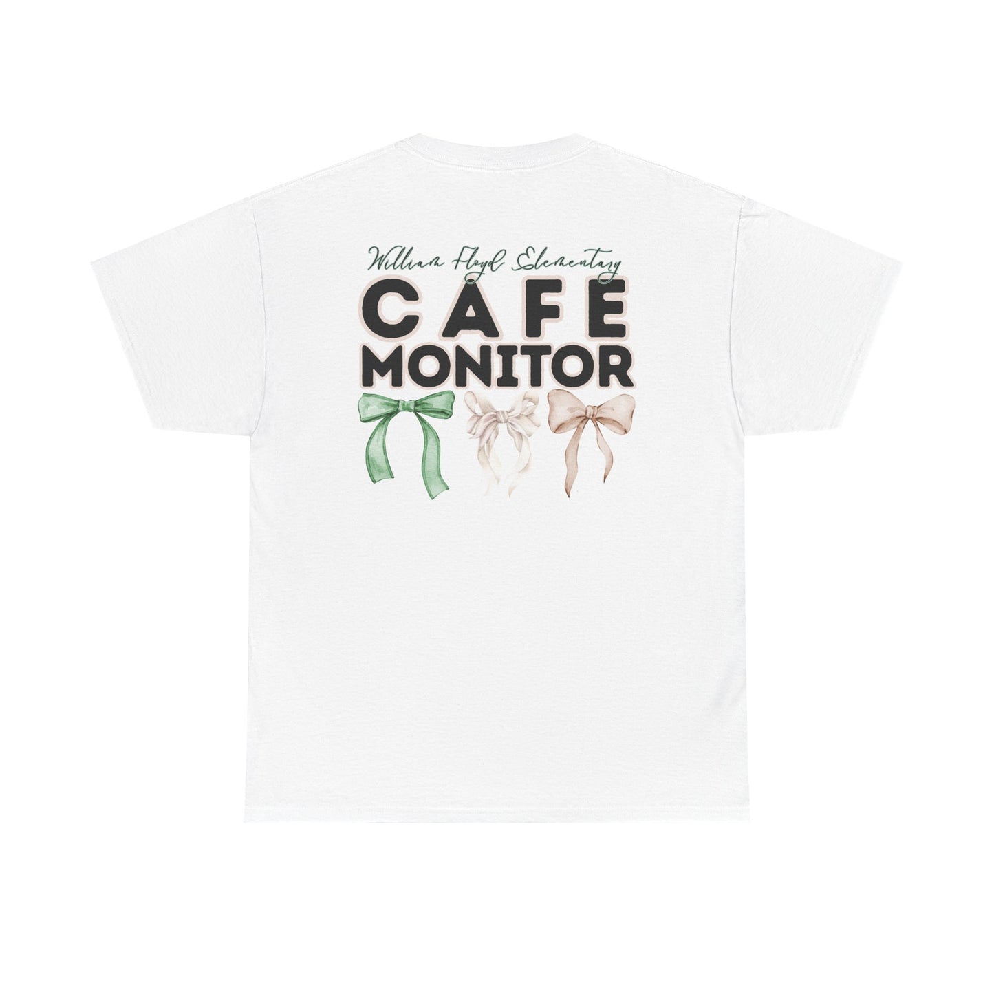 WFE Cafe Monitor and Bows- Unisex Heavy Cotton Tee with Bow Design