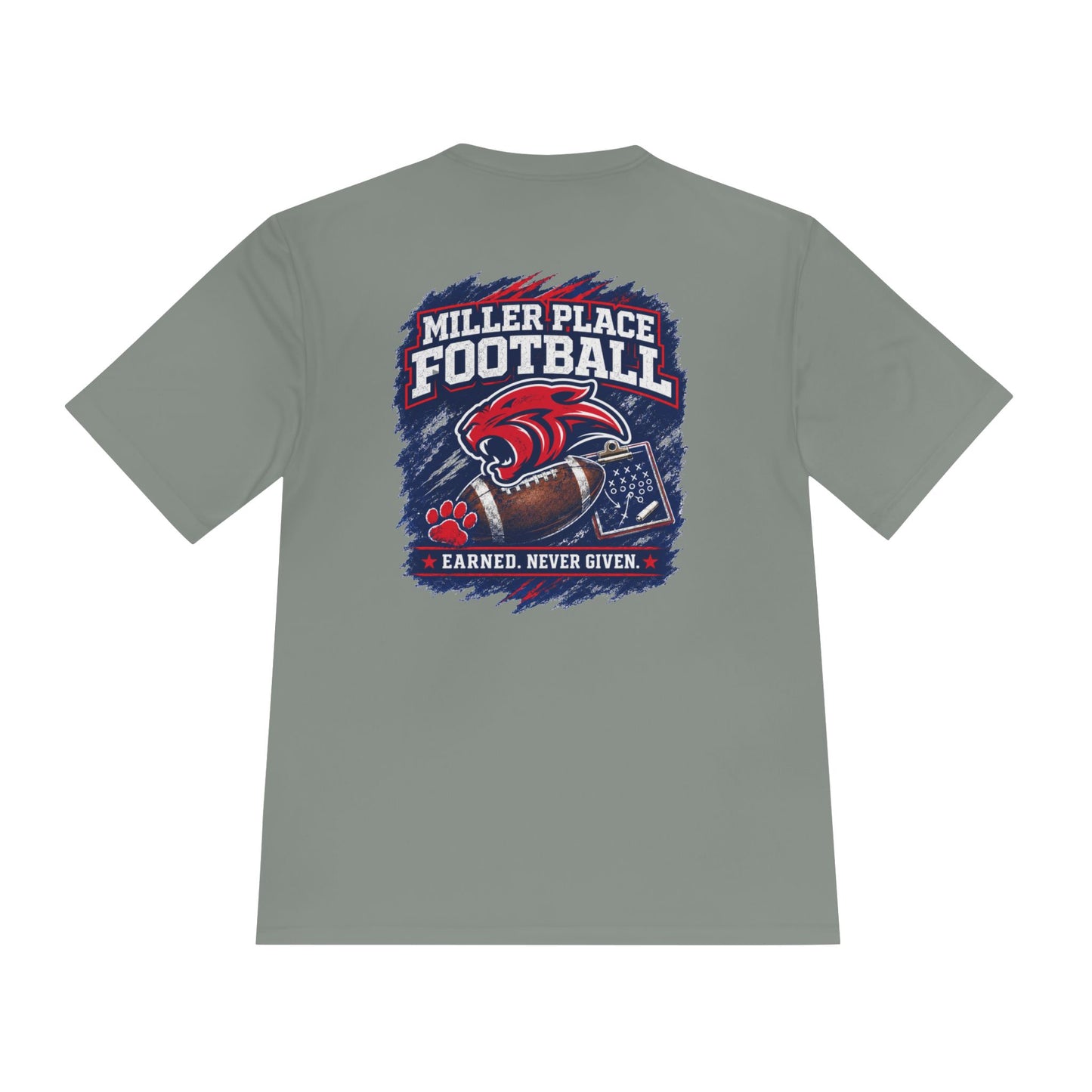 MP Football 'Earned. Never Given.' Sport Tek- Performance Shirt- MP Touchdown Club