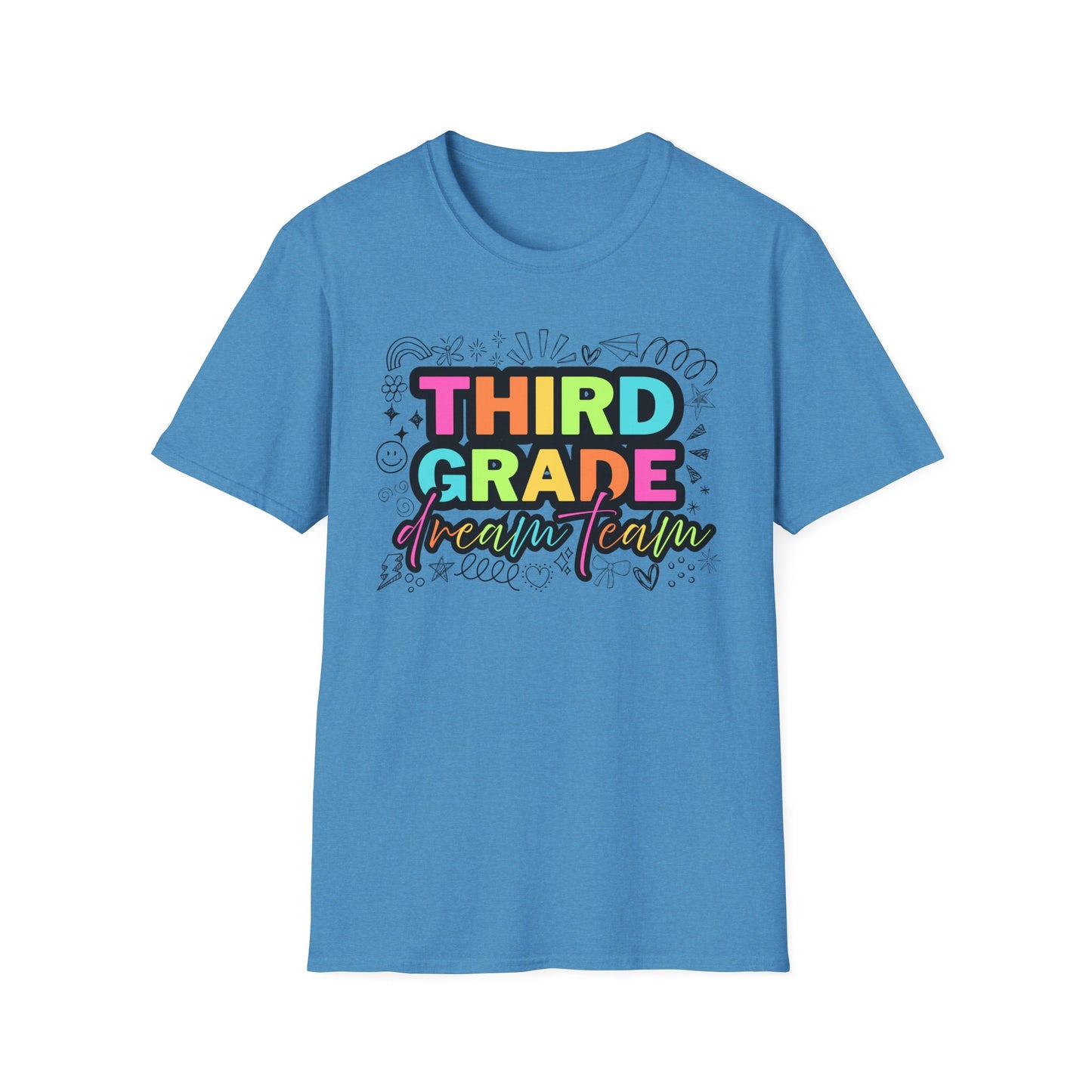 Dream Team- 3rd Grade- Unisex Softstyle T-Shirt- Teacher Life