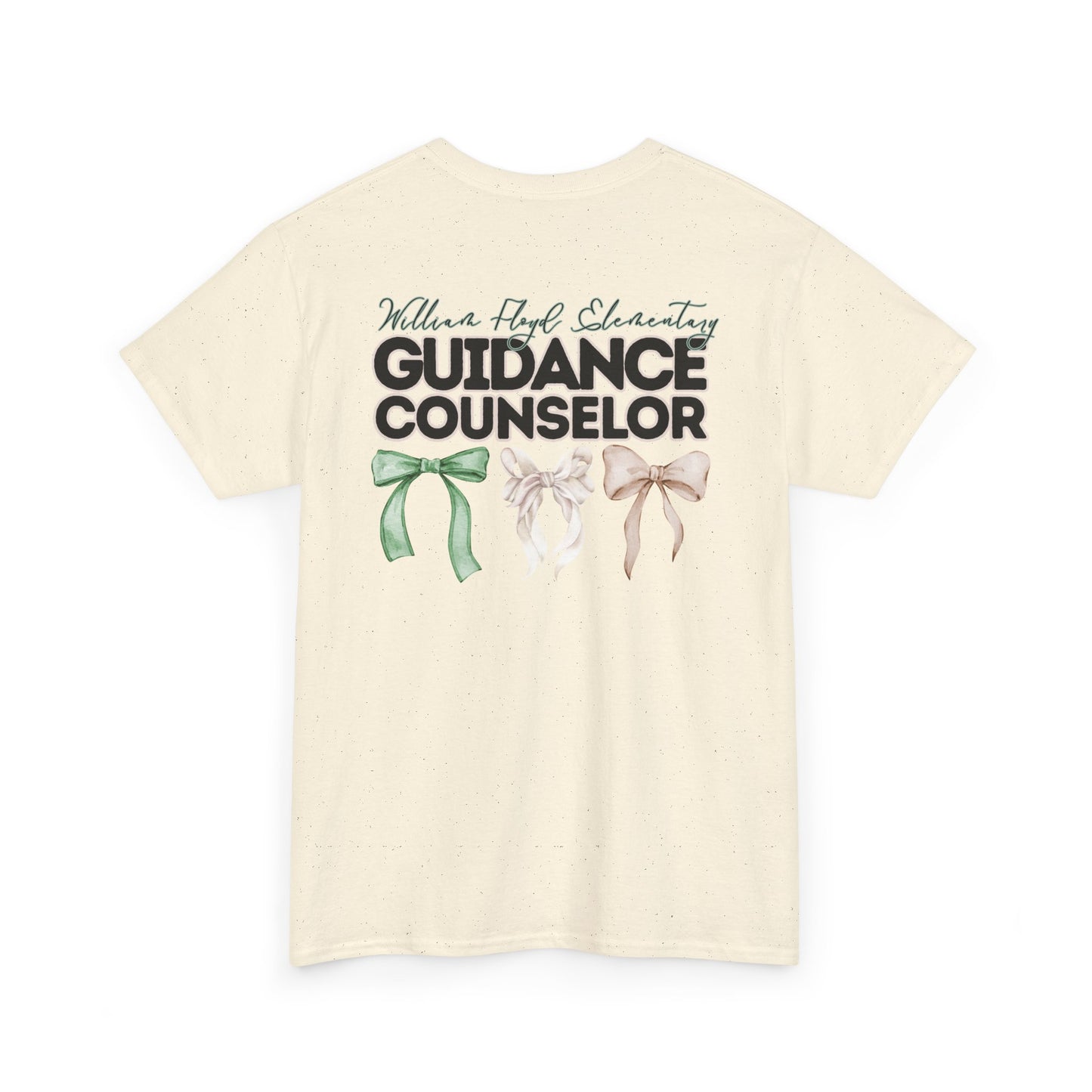WFE Guidance Counselor and Bows- Unisex Heavy Cotton Tee with Bow Design