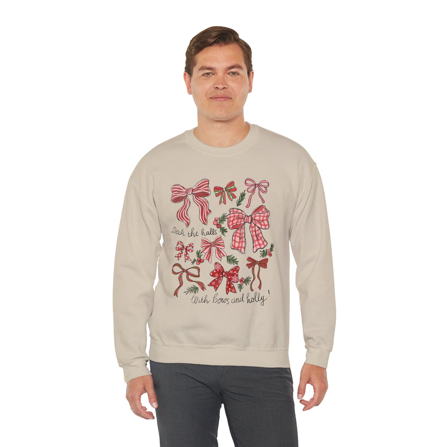 Holly Jolly Bows Christmas Crewneck