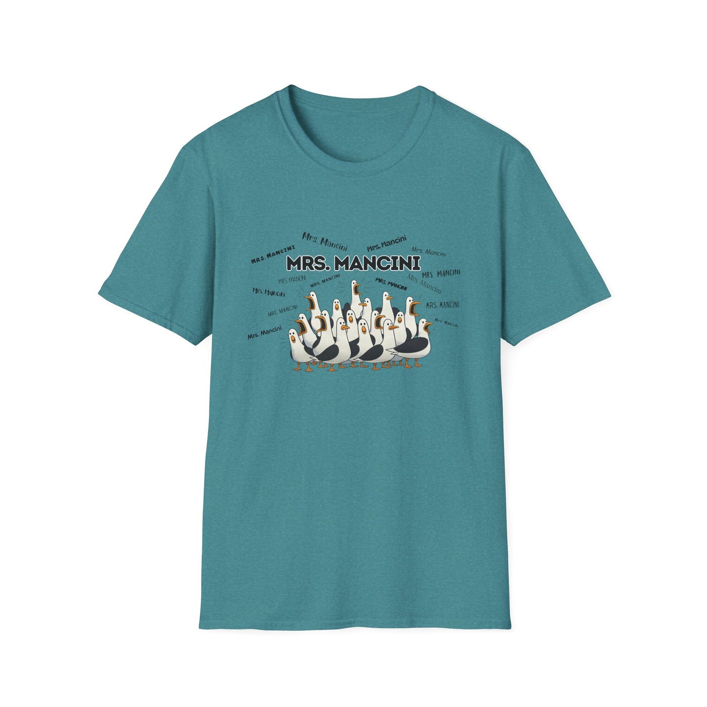 Mrs. Mancini - Seagull Crew Graphic T-Shirt — Personalized