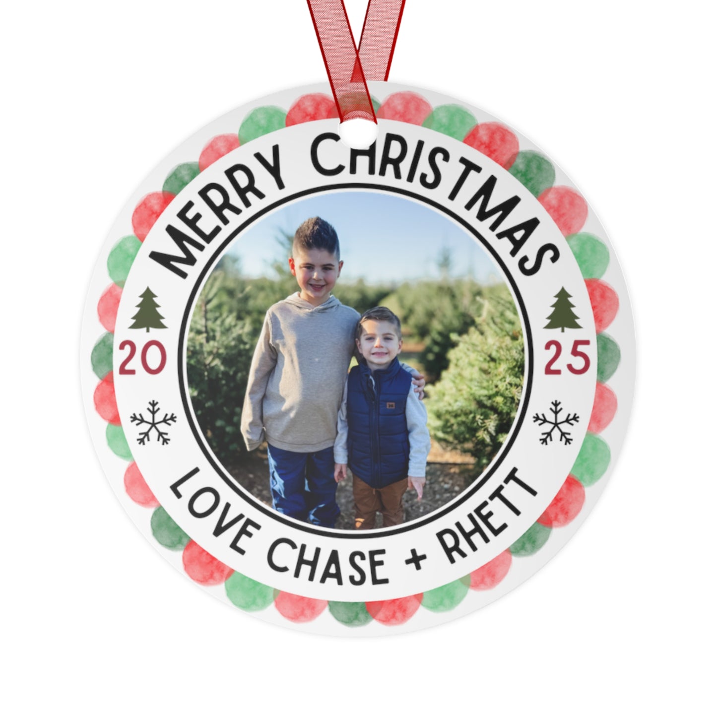 Mancini 2025 Personalized Photo Metal Ornament