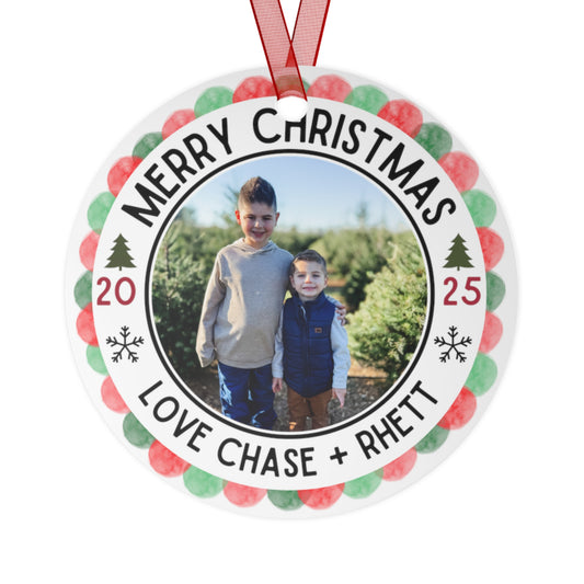 Mancini 2025 Personalized Photo Metal Ornament