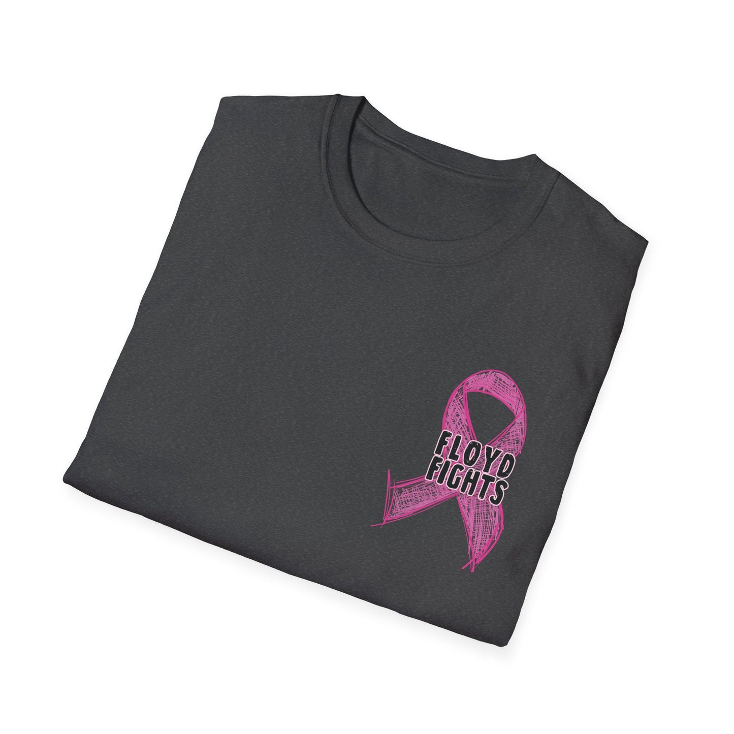 FLOYD FIGHTS Ribbon Breast Cancer Awareness T-Shirt | Softstyle Tee