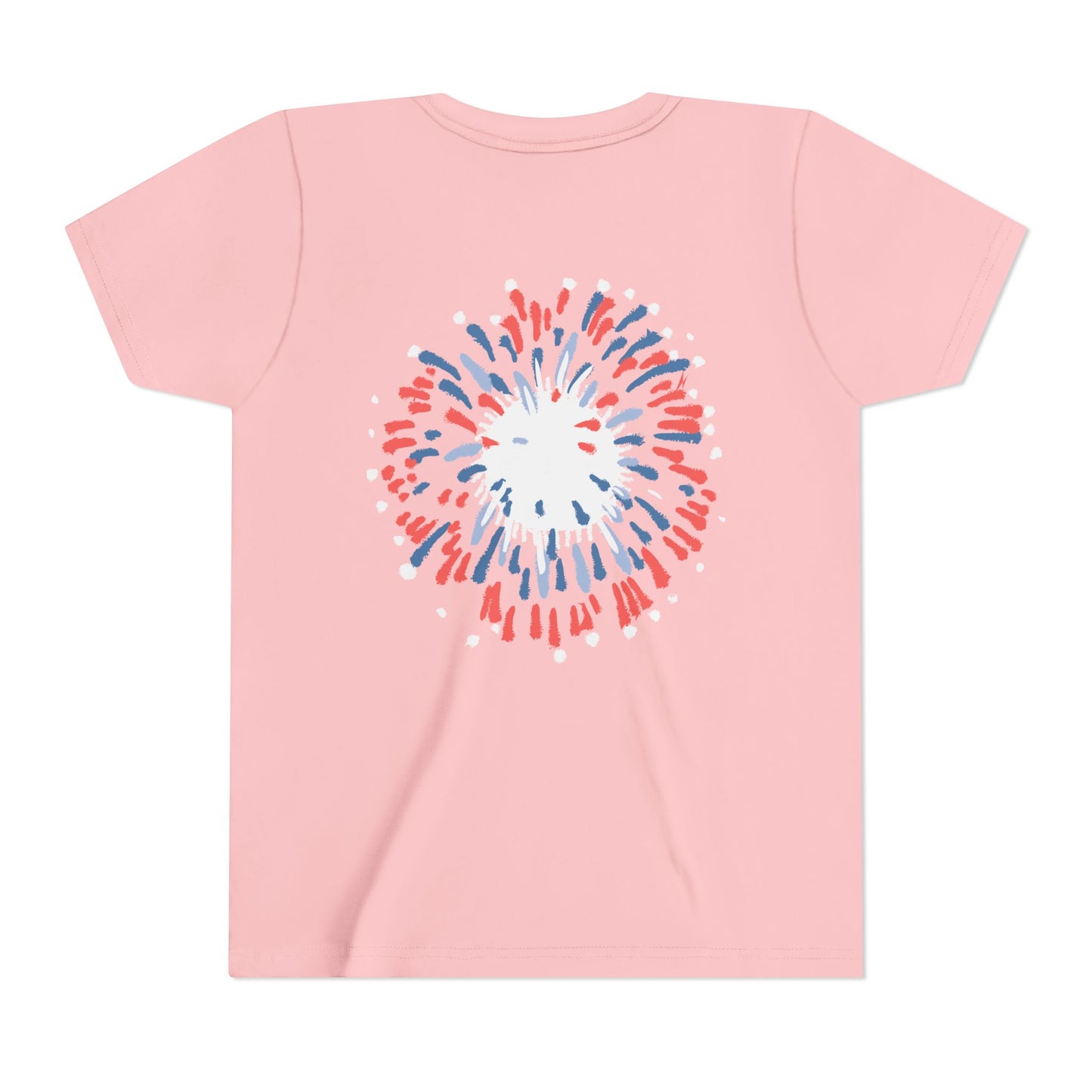 Patriotic Youth Tee for Girls, USA - Kids Short Sleeve Shirt, Holiday Mini