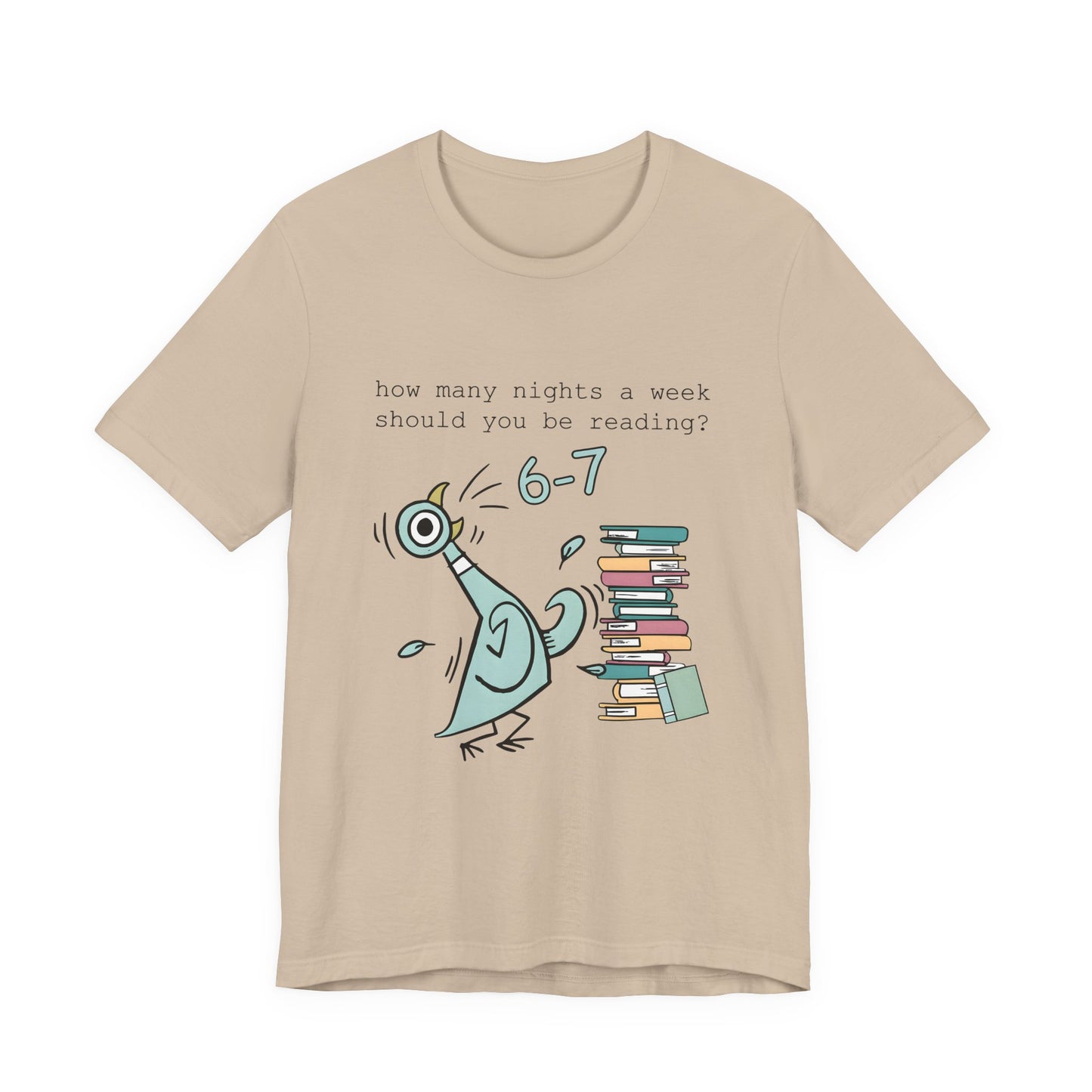 Pigeon Reading- 6 7 — Teacher Unisex T‑Shirt