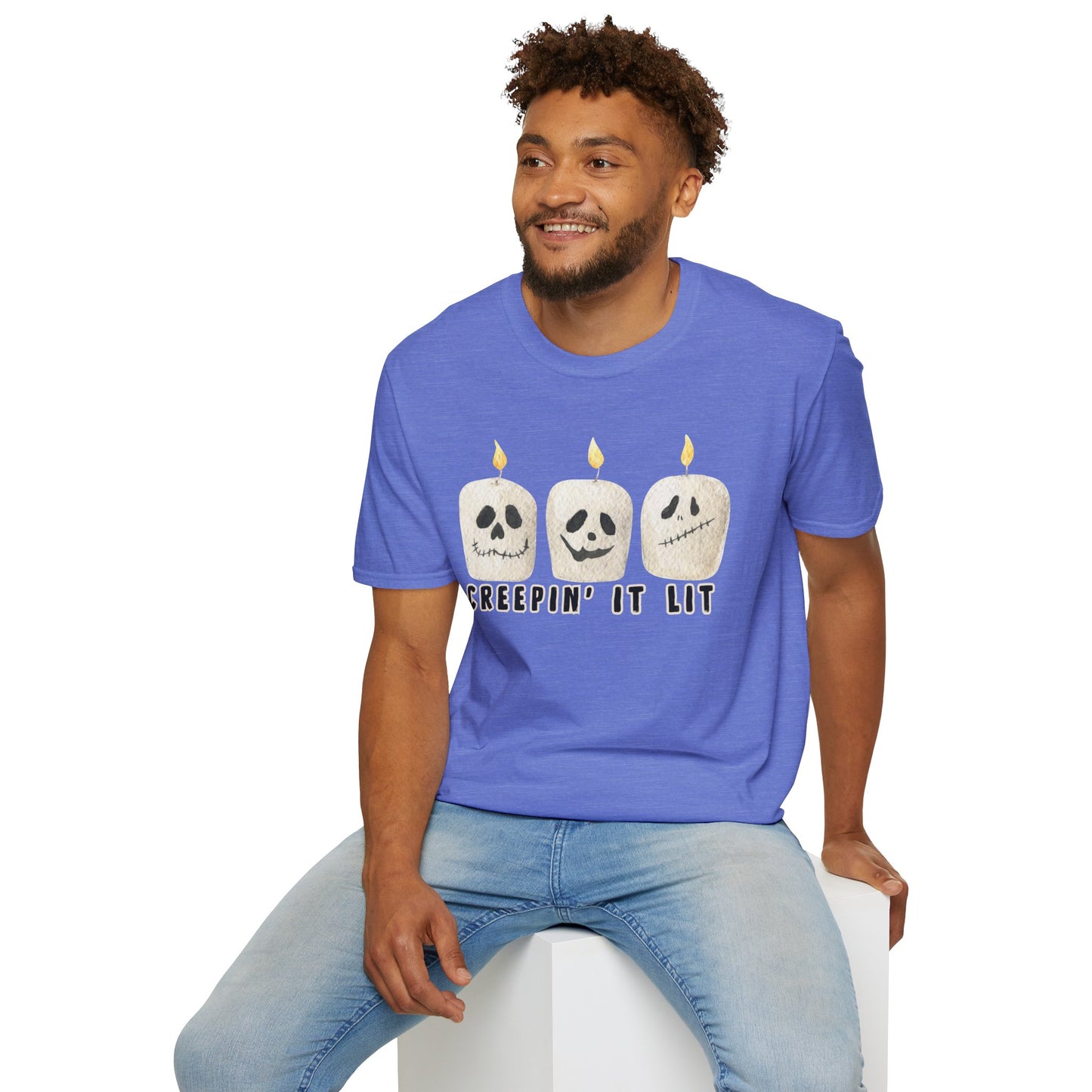 Creepin' it Lit Halloween Themed T-Shirt- Unisex Softstlye