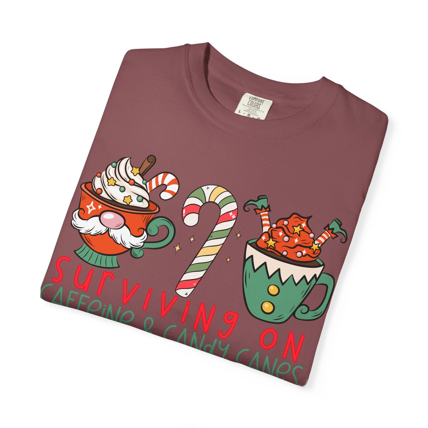 Surviving on Caffeine and Candy Canes— Christmas Tee