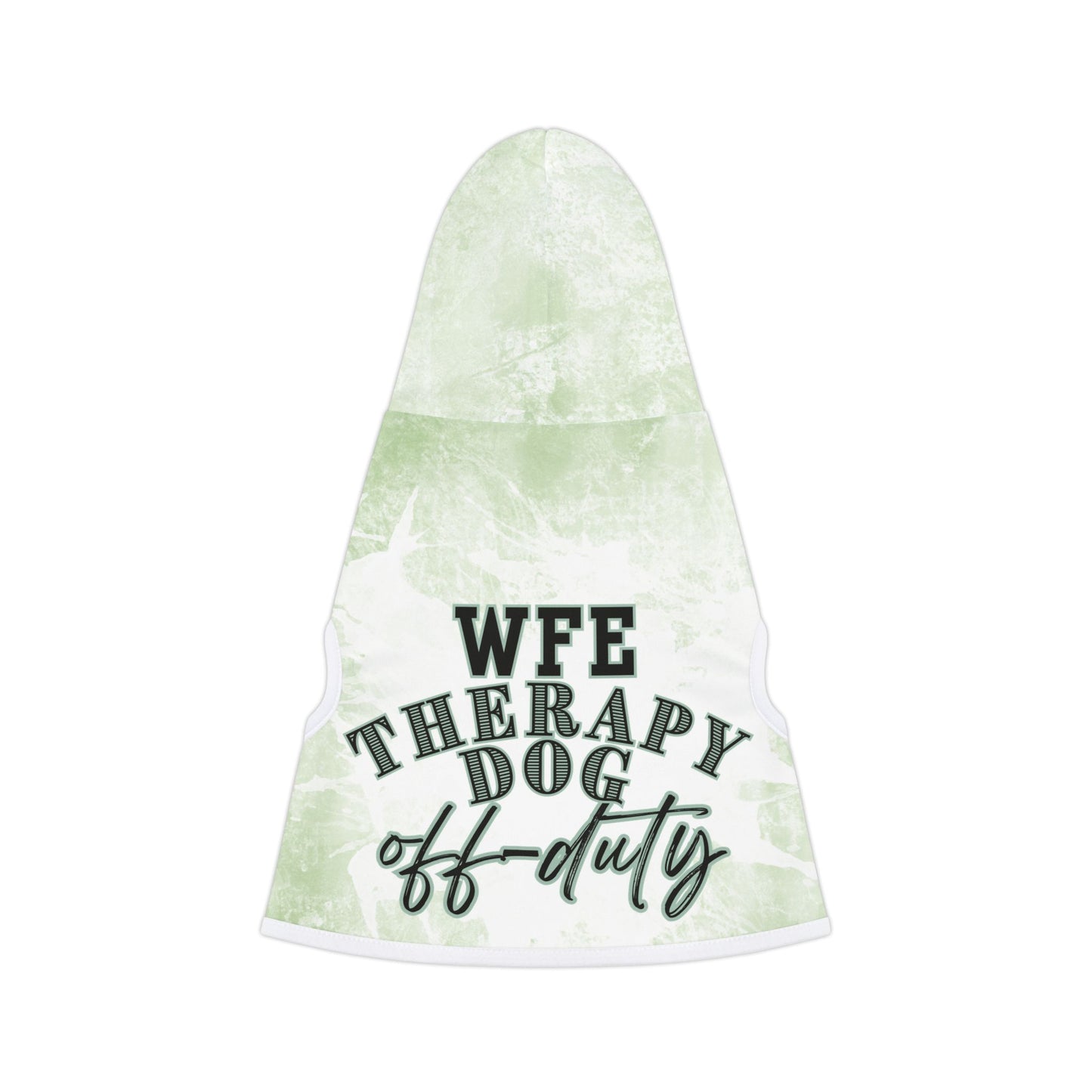 WFE Therapy Dog Off-Duty Pet Hoodie - Cozy Green Dog Apparel