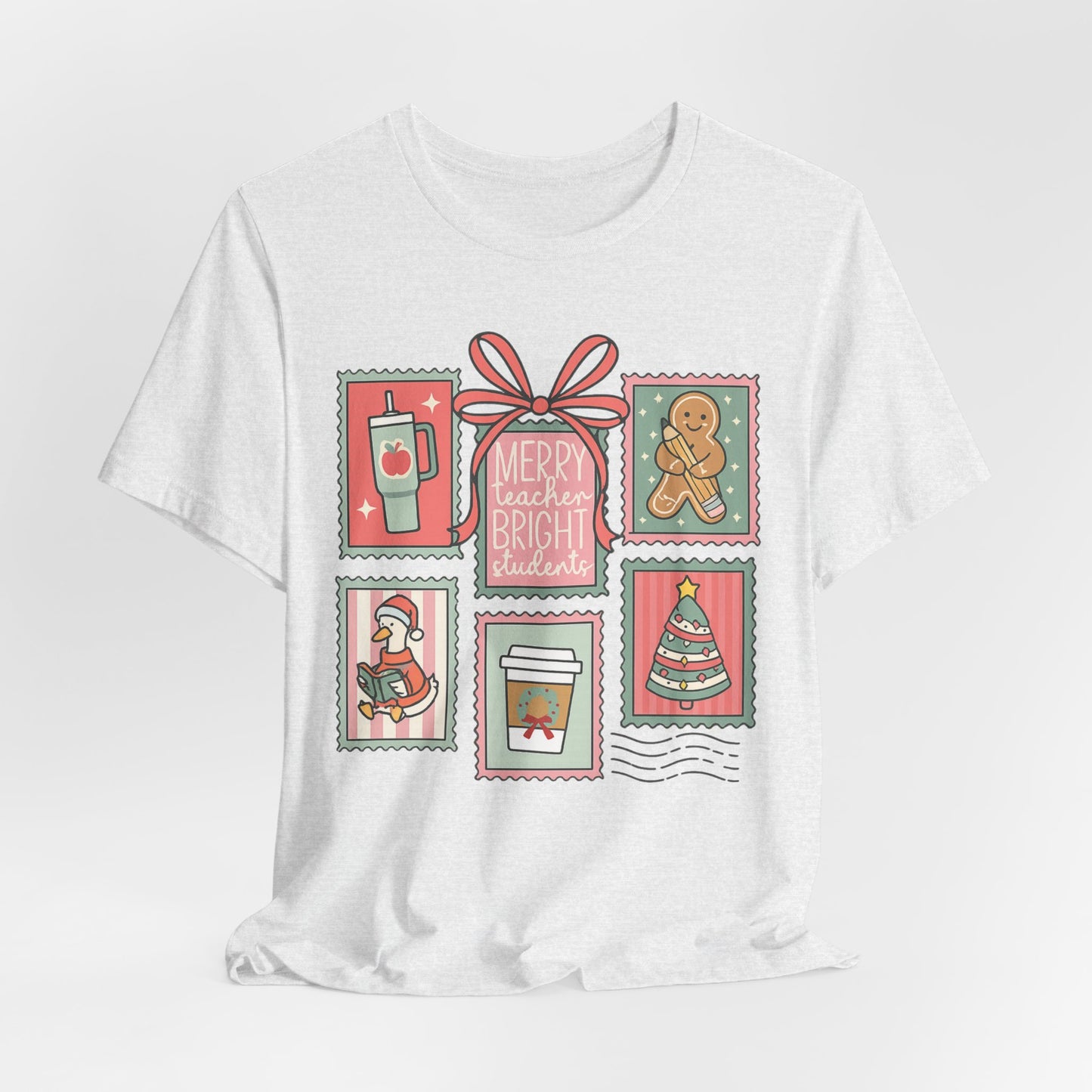 Merry Teacher, Bright Students— Christmas Unisex T‑Shirt