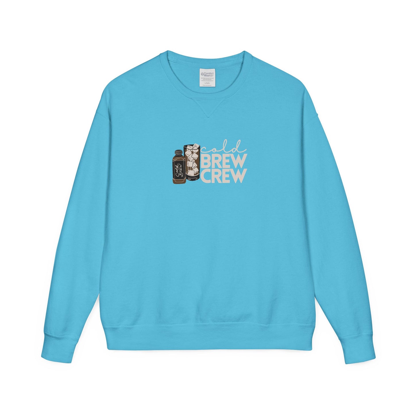 Cold Brew Crew Garment Dyed Sweatshirt, Coffee Lovers Apparel