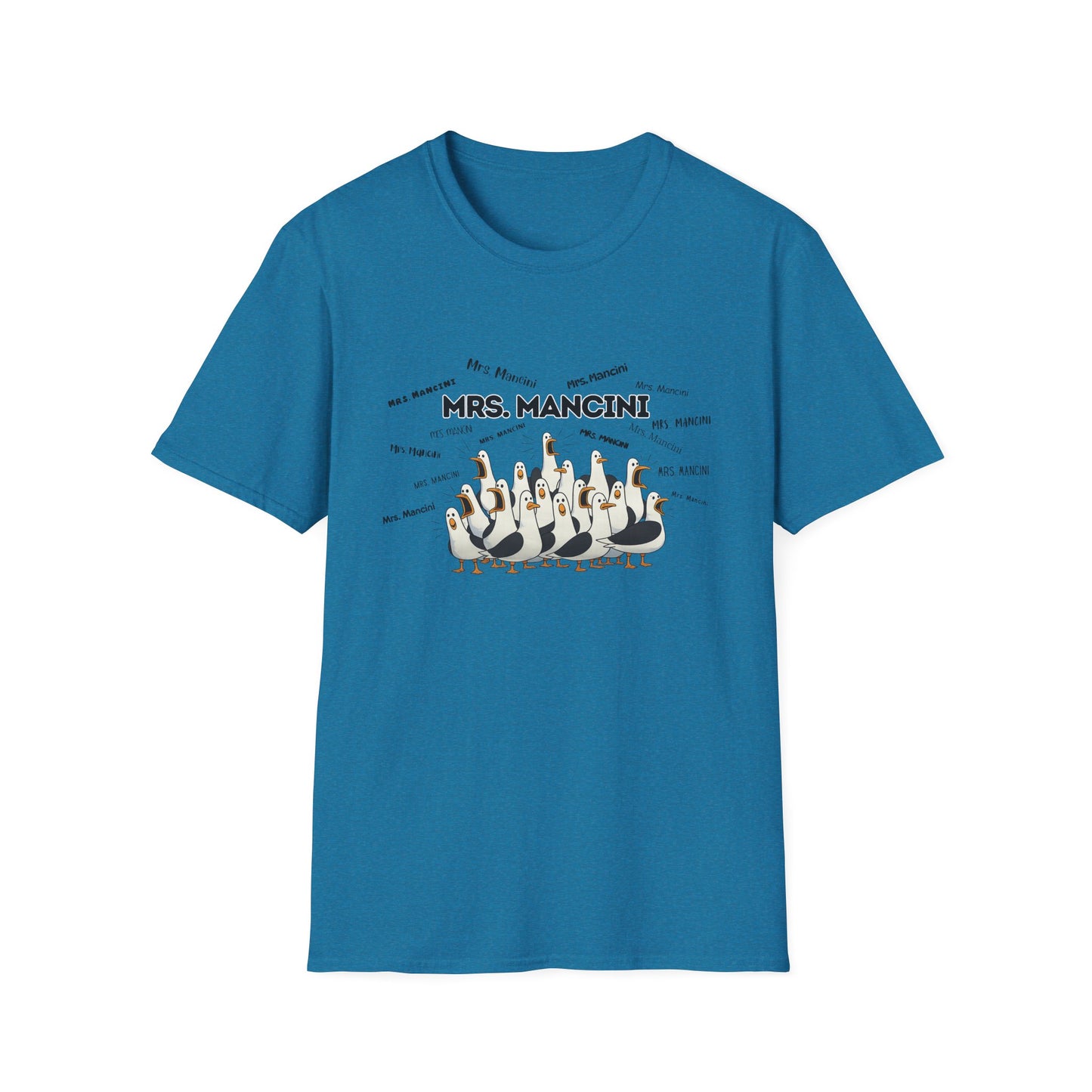 Mrs. Mancini - Seagull Crew Graphic T-Shirt — Personalized