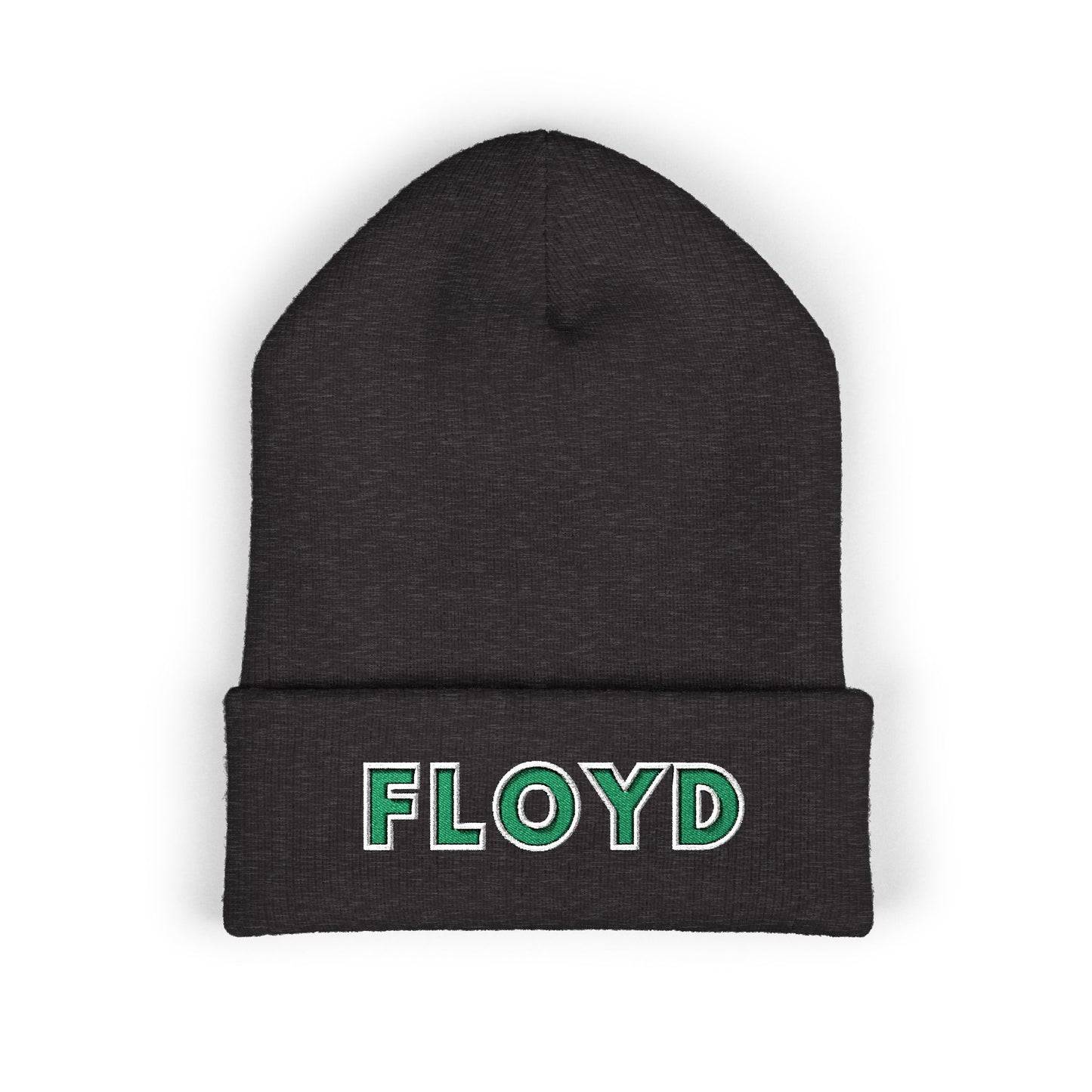 Embroidered 'FLOYD' Cuffed Beanie