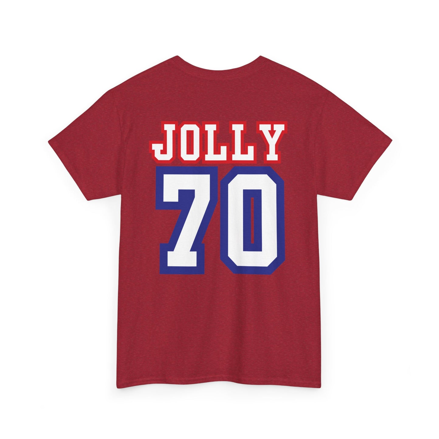 Custom- Jolly- Grandpa's Biggest Fan Unisex Heavy Cotton Tee - Patriotic Family Shirt