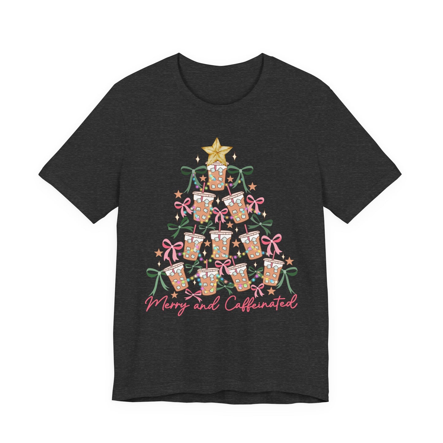 Merry and Caffeinated— Christmas Unisex T‑Shirt