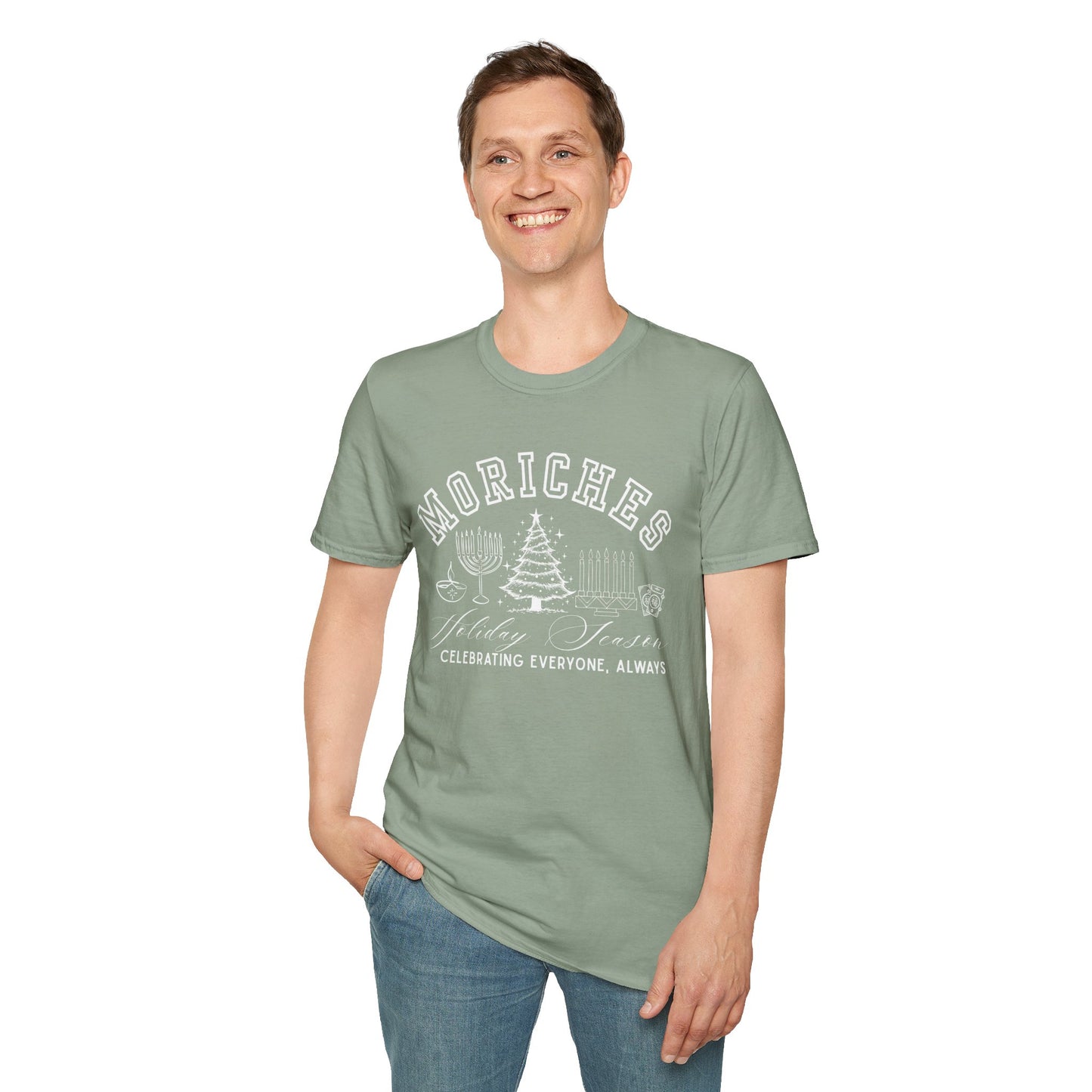 Moriches- Celebrating Everyone, Always Holiday T-Shirt (Christmas)