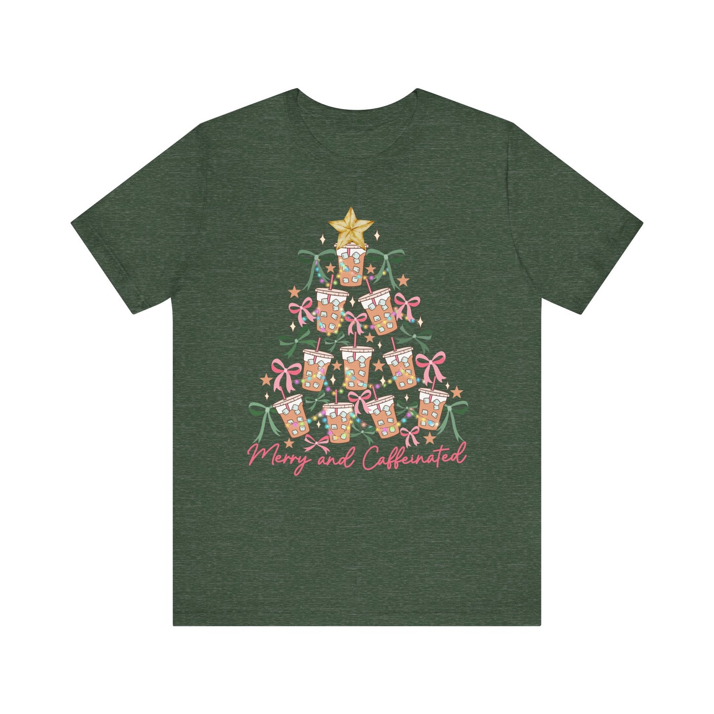 Merry and Caffeinated— Christmas Unisex T‑Shirt