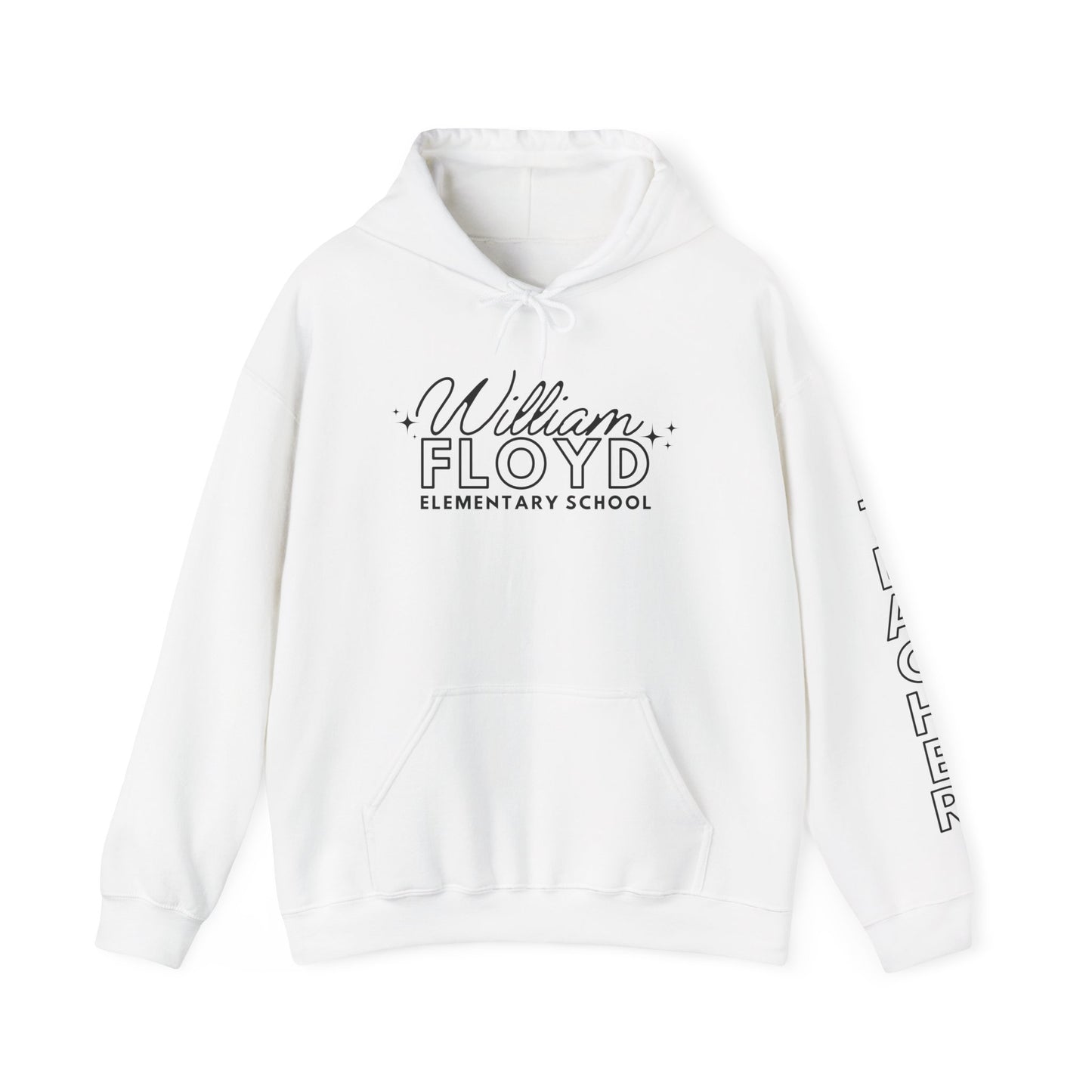WFE Teacher Simple Design Hoodie w/ Teacher on Sleeve - Cozy Unisex Sweatshirt