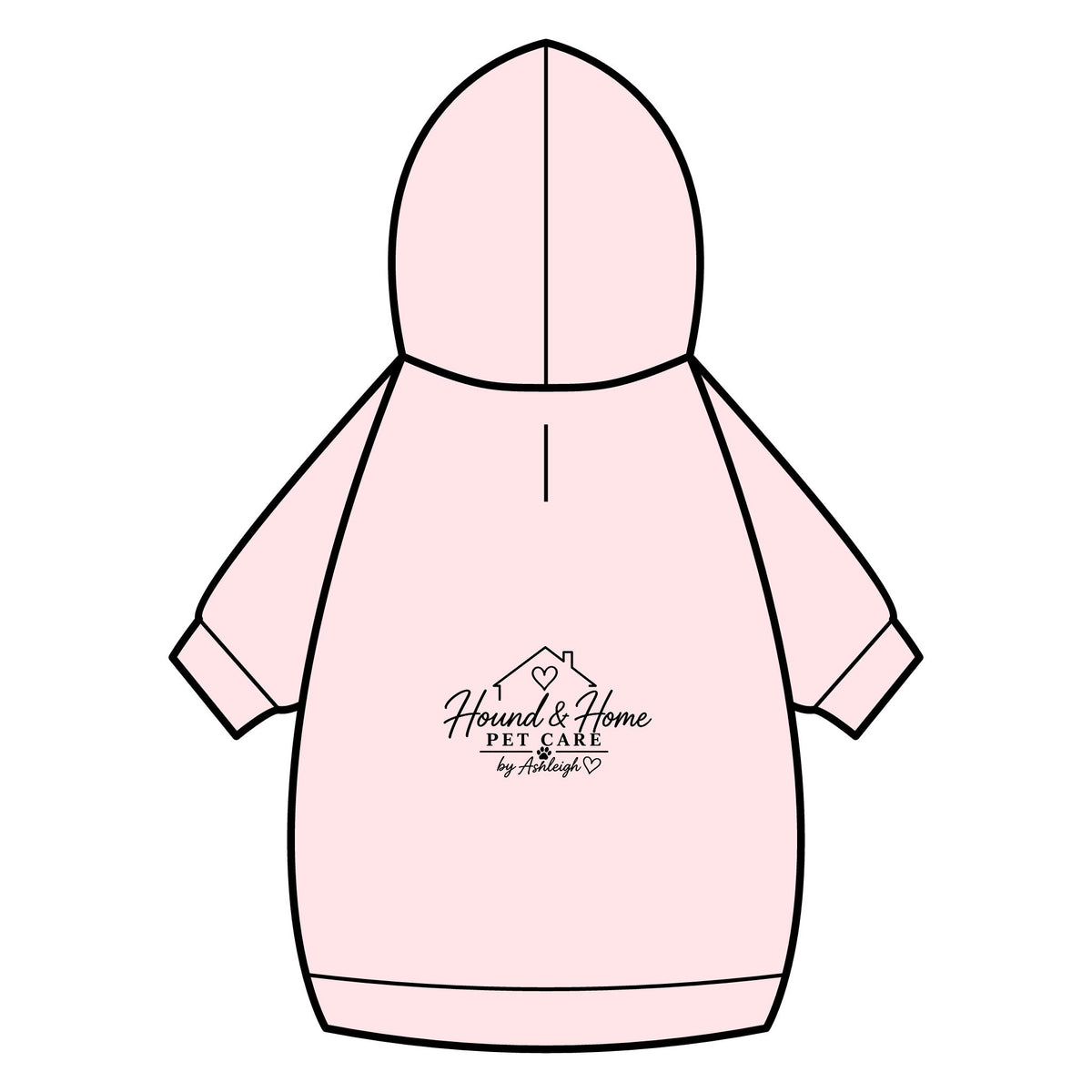 Pet Hoodie with Collar Hole — Hound & Home Logo