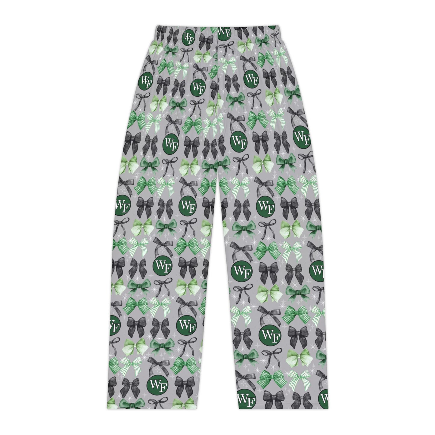 Floyd Strong Cozy Women's Pajama Pants with Green Bow Pattern