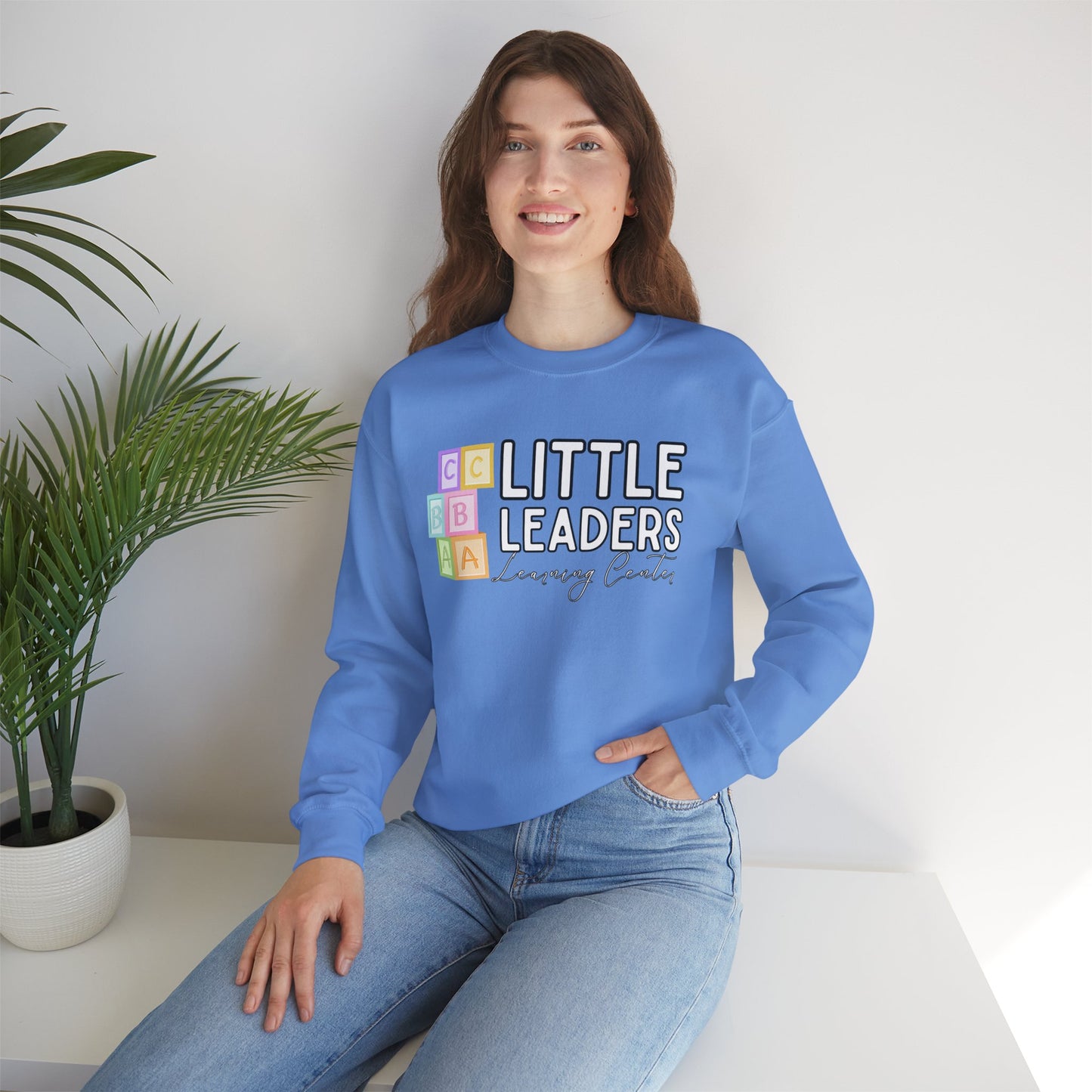 Little Leaders w/ Blocks Crewneck Unisex Sweatshirt