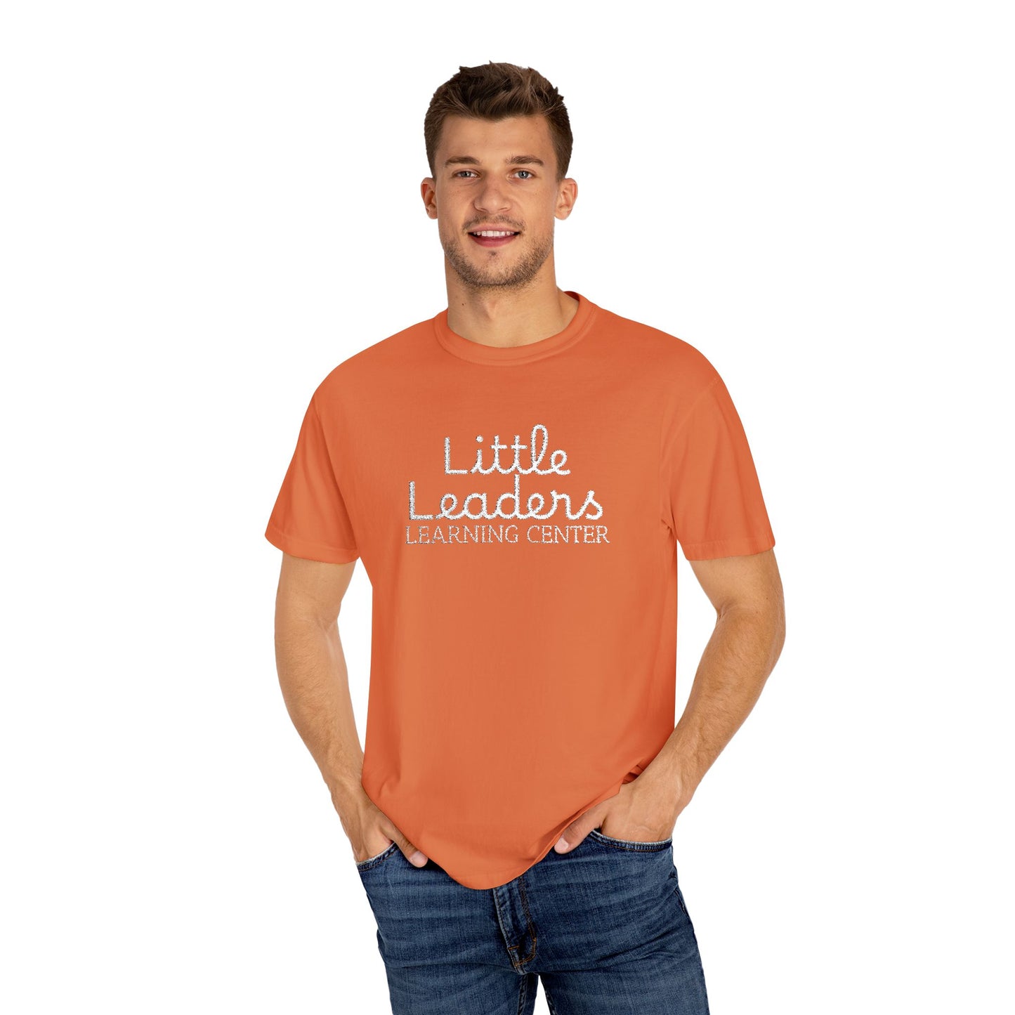 Little Leaders Full Embroidered Unisex Garment-Dyed T-Shirt