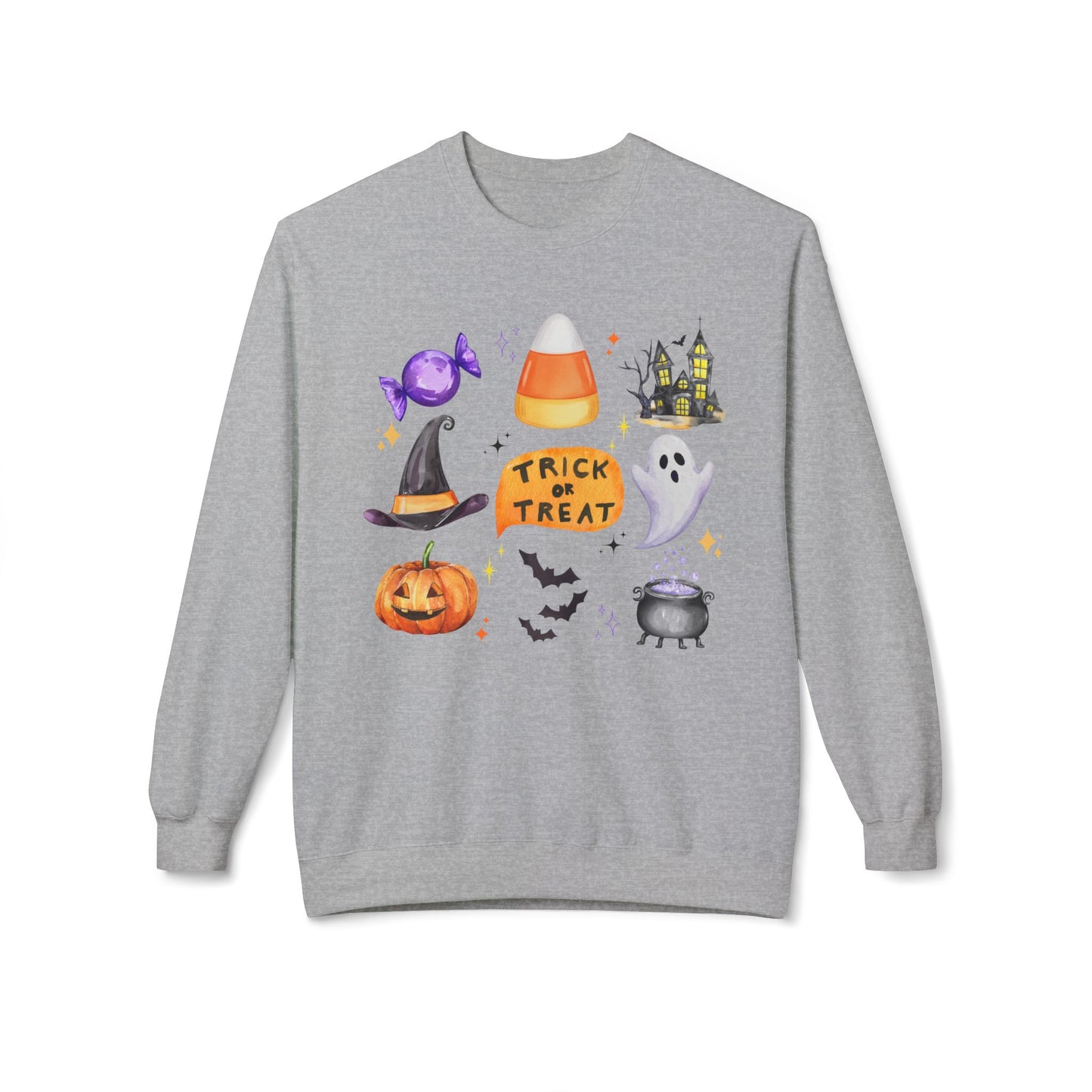Trick or Treat- Unisex Midweight Softstyle Fleece Crewneck Sweatshirt