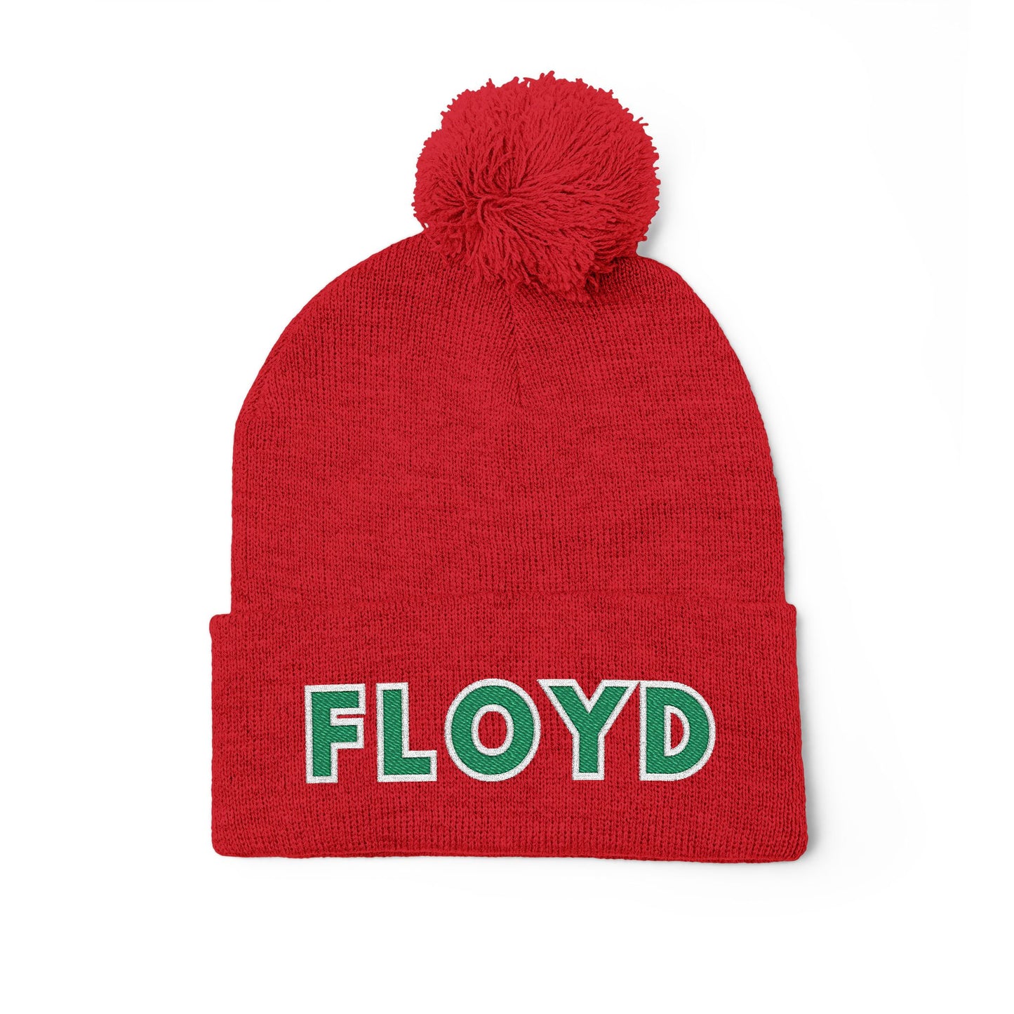 FLOYD Embroidered Pom-Pom Beanie