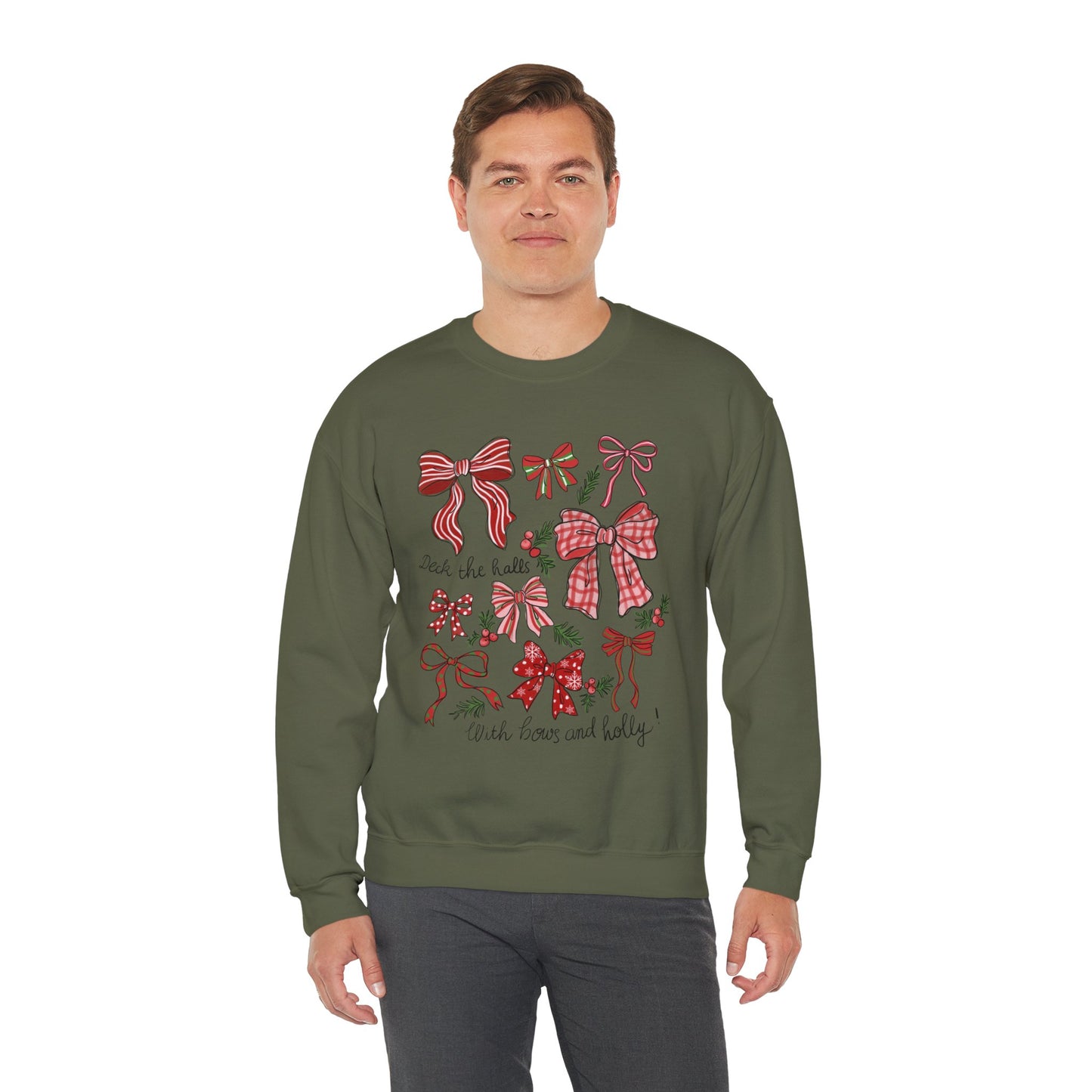 Holly Jolly Bows Christmas Crewneck