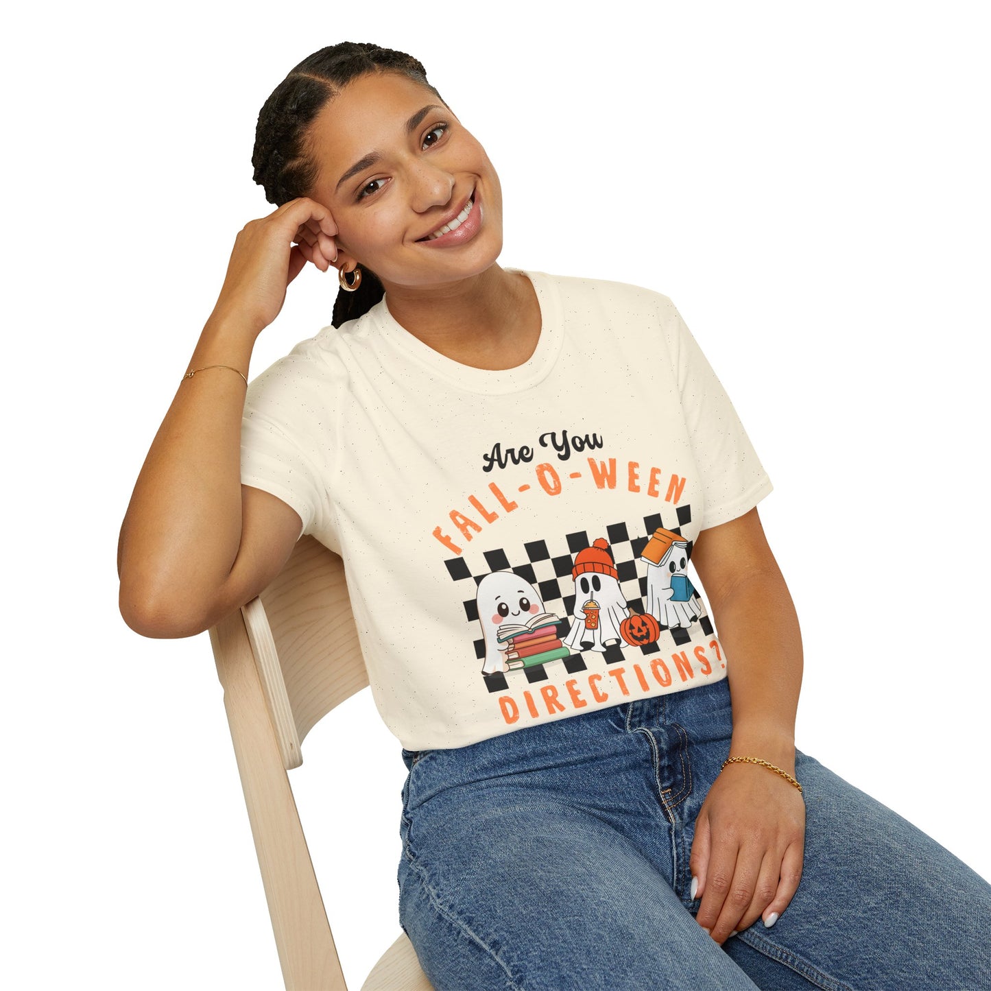 Whimsical Fall-O-Ween Teacher T-Shirt - Holiday- Softstyle Unisex Tee