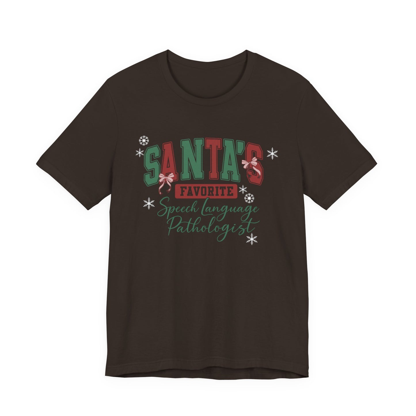 Santa's Favorite Speech Language Pathologist — Christmas Unisex T‑Shirt