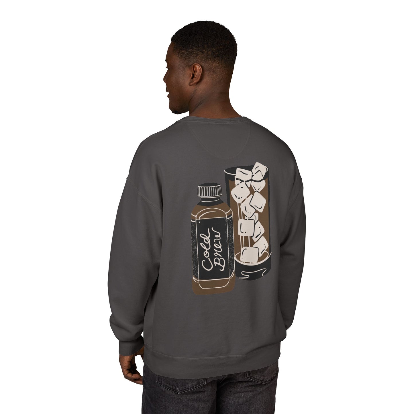 Cold Brew Crew Garment Dyed Sweatshirt, Coffee Lovers Apparel