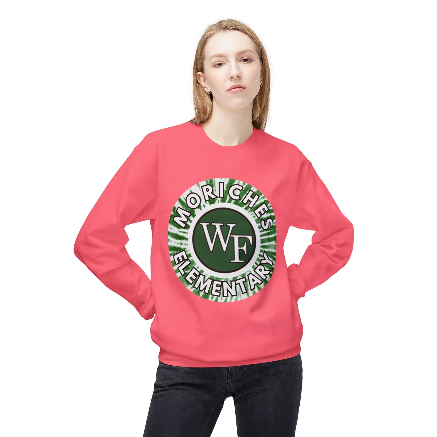 Moriches Tie Dye Logo-  Fleece Crewneck Sweatshirt