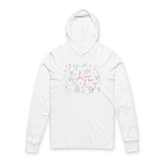 "It's a jolly season to teach!" Hoodie Long Sleeve Tee- Christmas