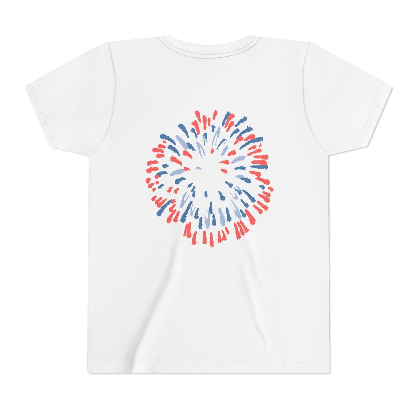 Patriotic Youth Tee for Girls, USA - Kids Short Sleeve Shirt, Holiday Mini