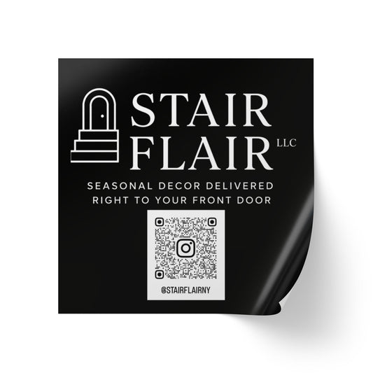 Stair Flair - Square Sticker Rolls — Custom Branded QR Logo Labels