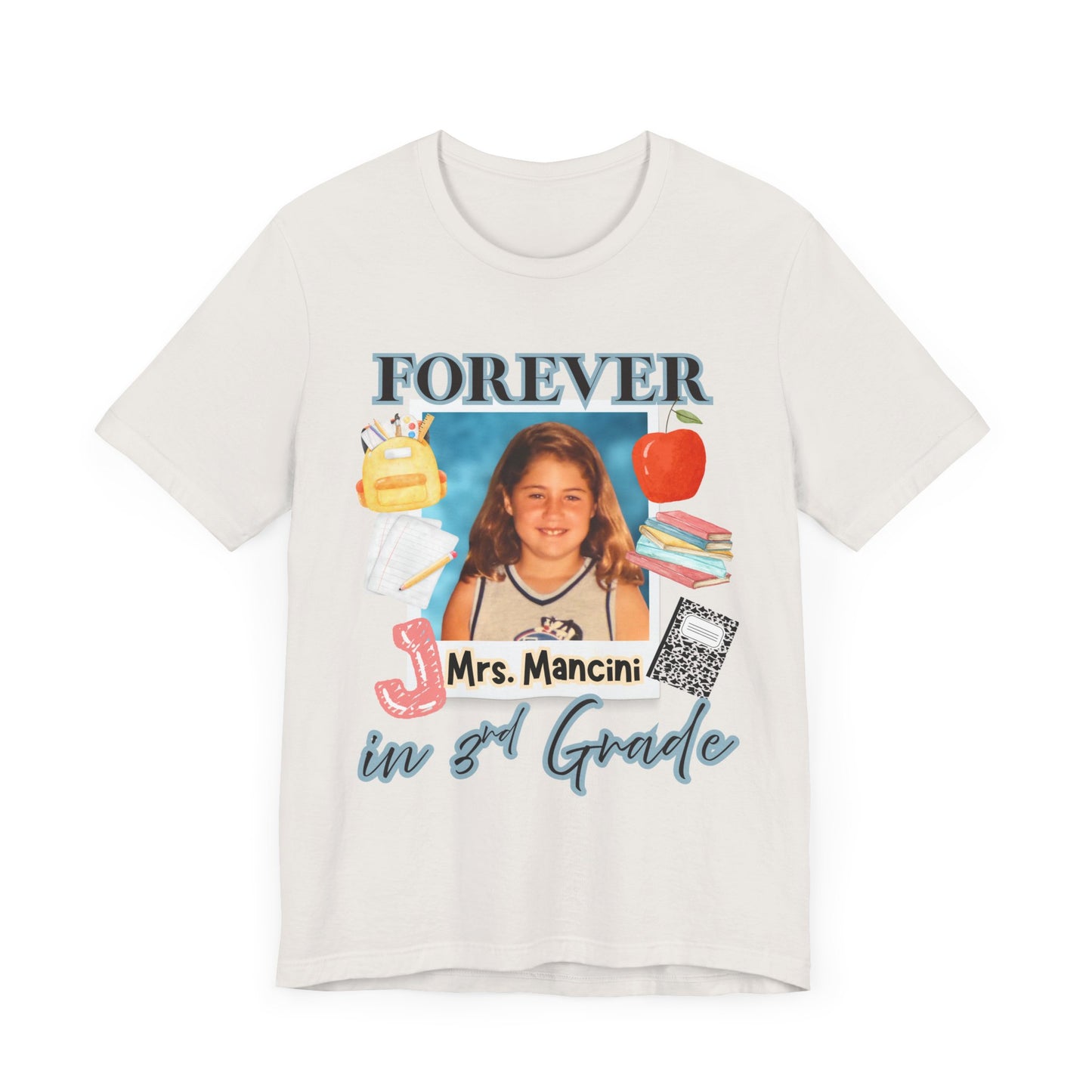 Jenna- Personalized Forever in 3rd Grade Teacher Tee - Personalized Unisex Jersey Shirt